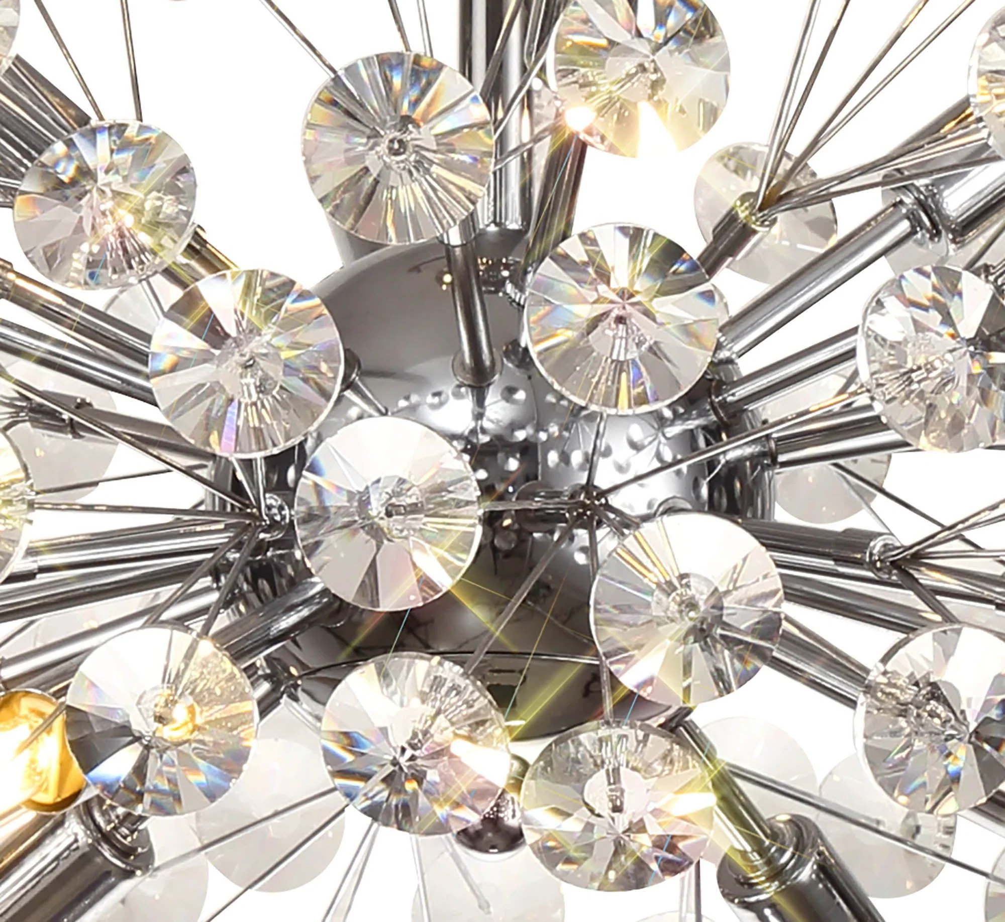 Bellagio Semi-Flush Pendant 8 Light G9 French Gold/Crystal, Chrome/Crystal - Image 7