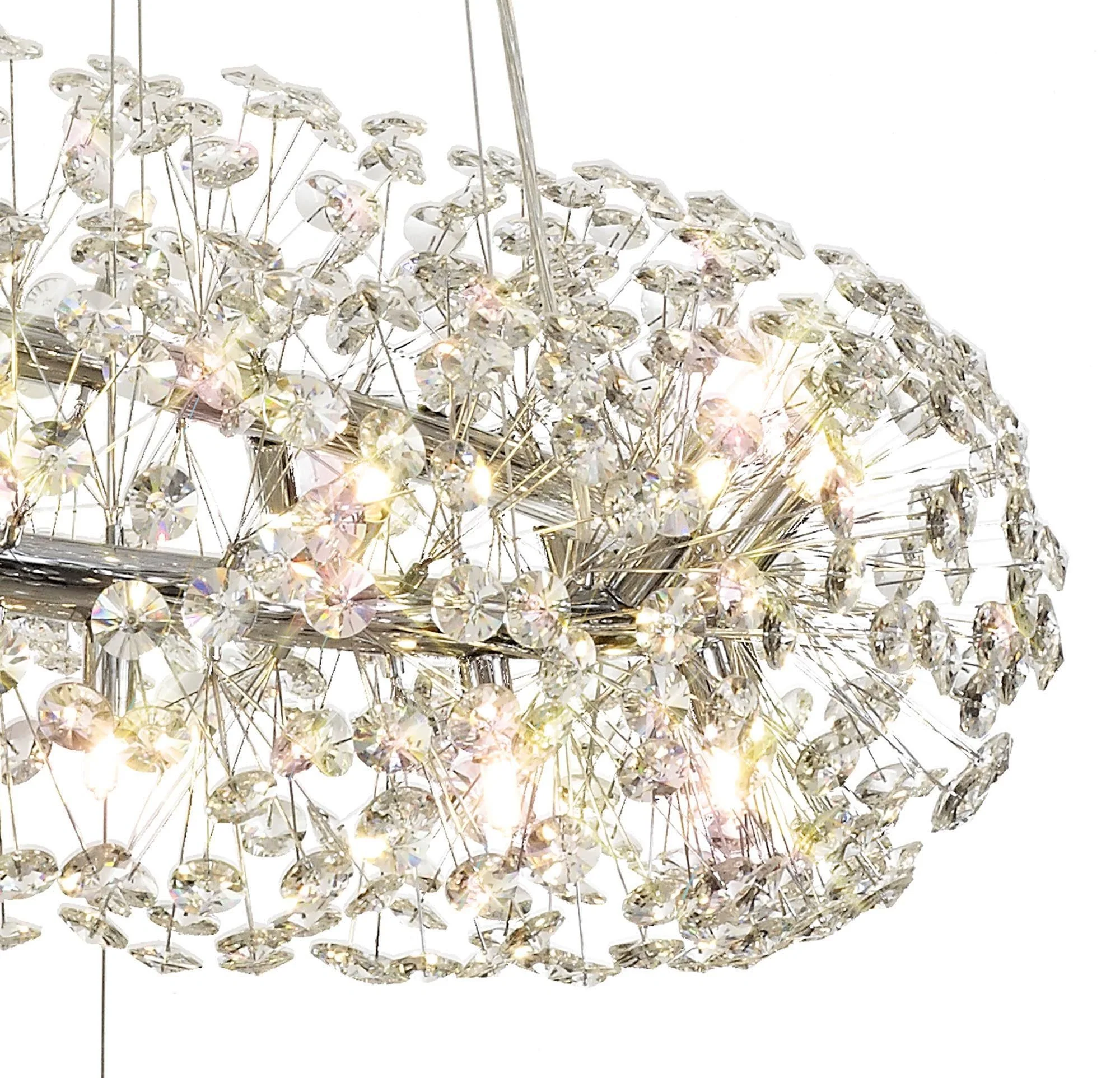Bellagio Tier Pendant 74 Light French Gold/Crystal, Polished Chrome/Crystal - Image 10