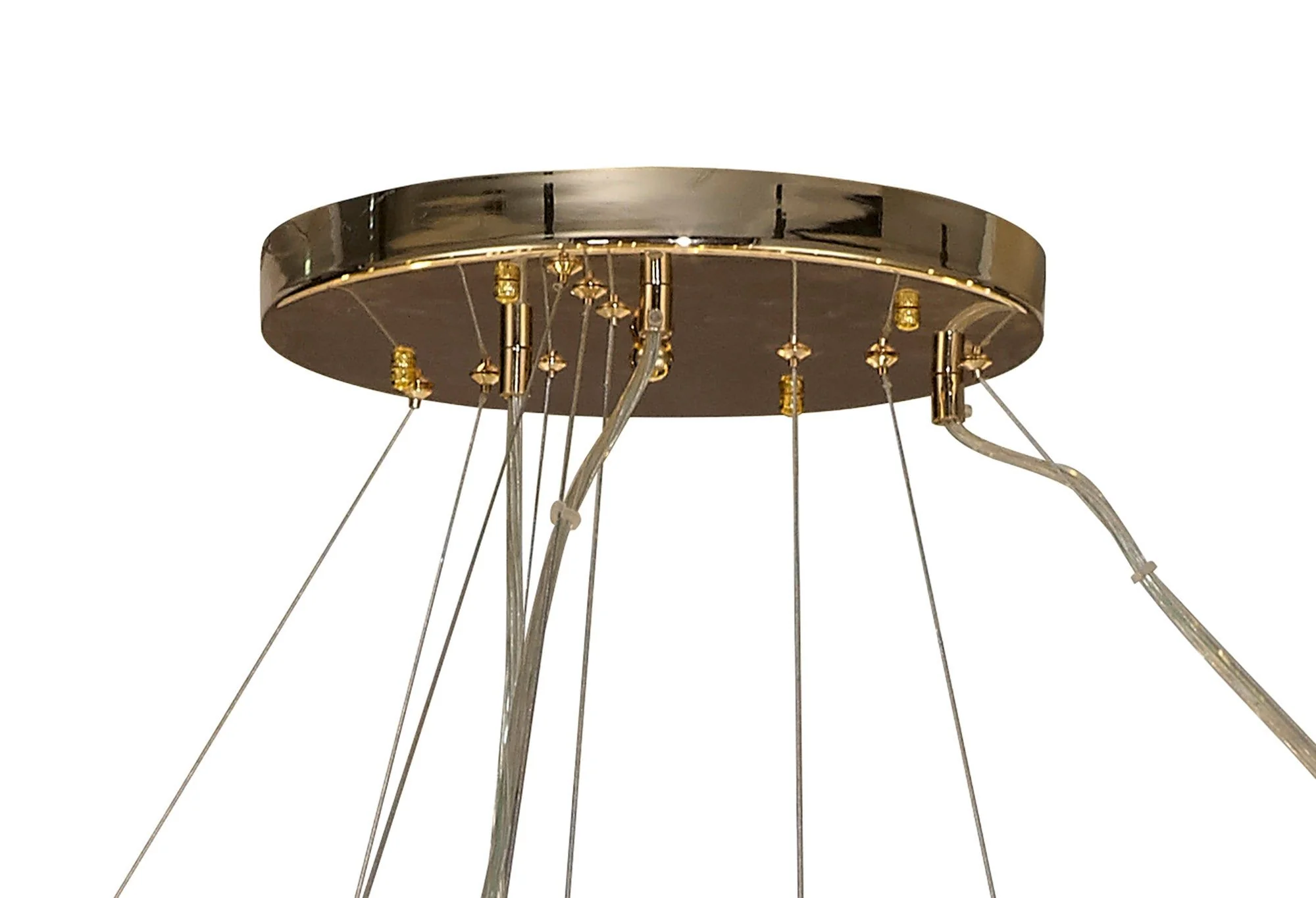 Bellagio Tier Pendant 74 Light French Gold/Crystal, Polished Chrome/Crystal - Image 2