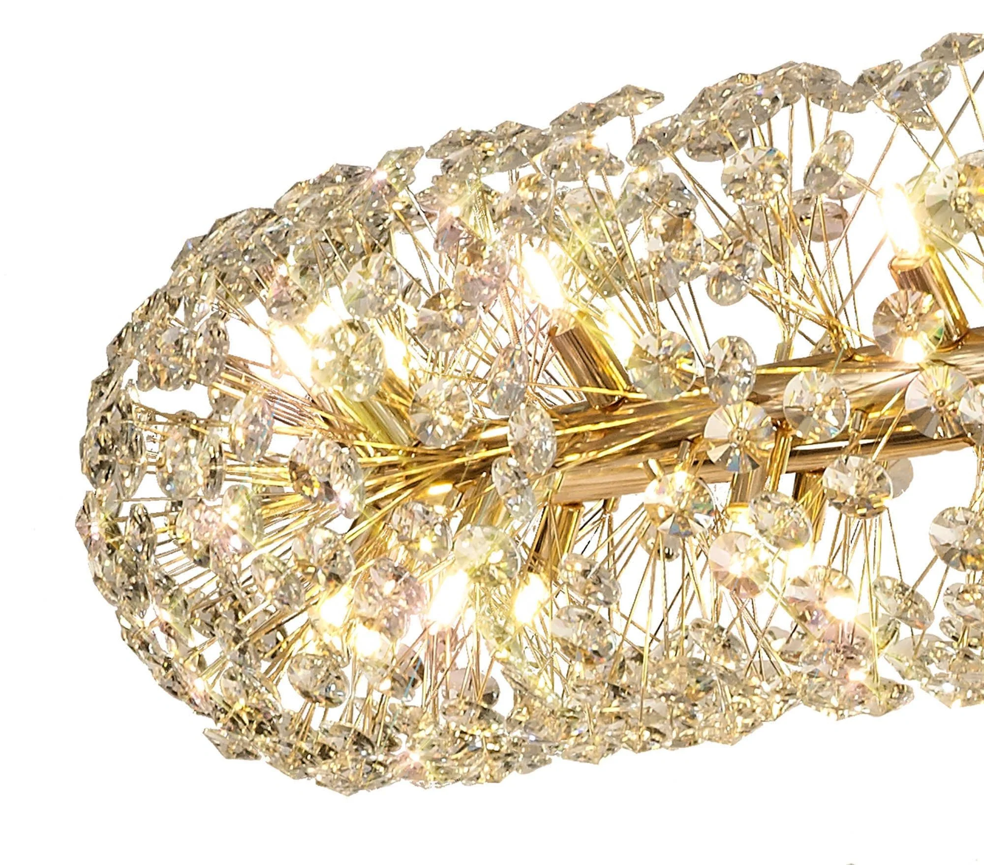 Bellagio Tier Pendant 74 Light French Gold/Crystal, Polished Chrome/Crystal - Image 5