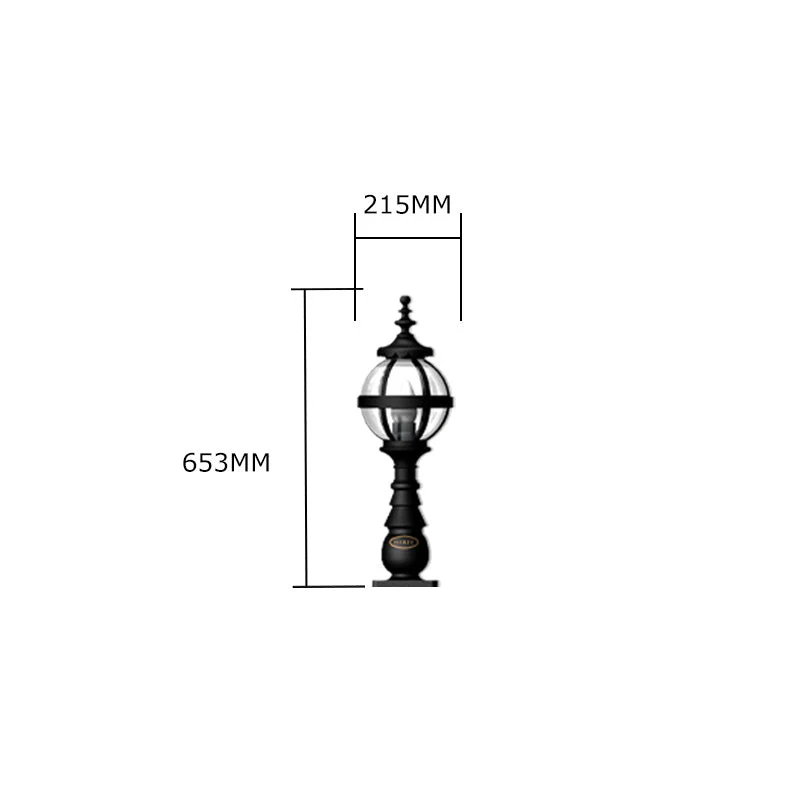 Bellfield 1Lt Small/Large Pedestal Light - Cast Iron - Image 6