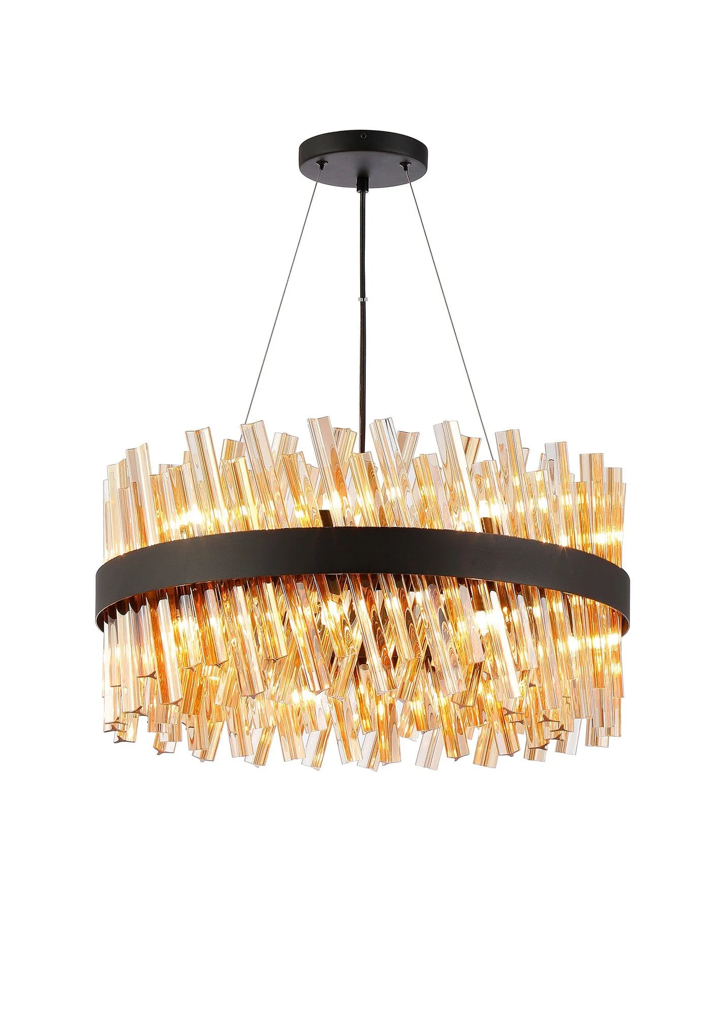 Bellina 18/32/34Lt Round Pendant, Brass/Nickel/Black - Various Finishes - Image 6