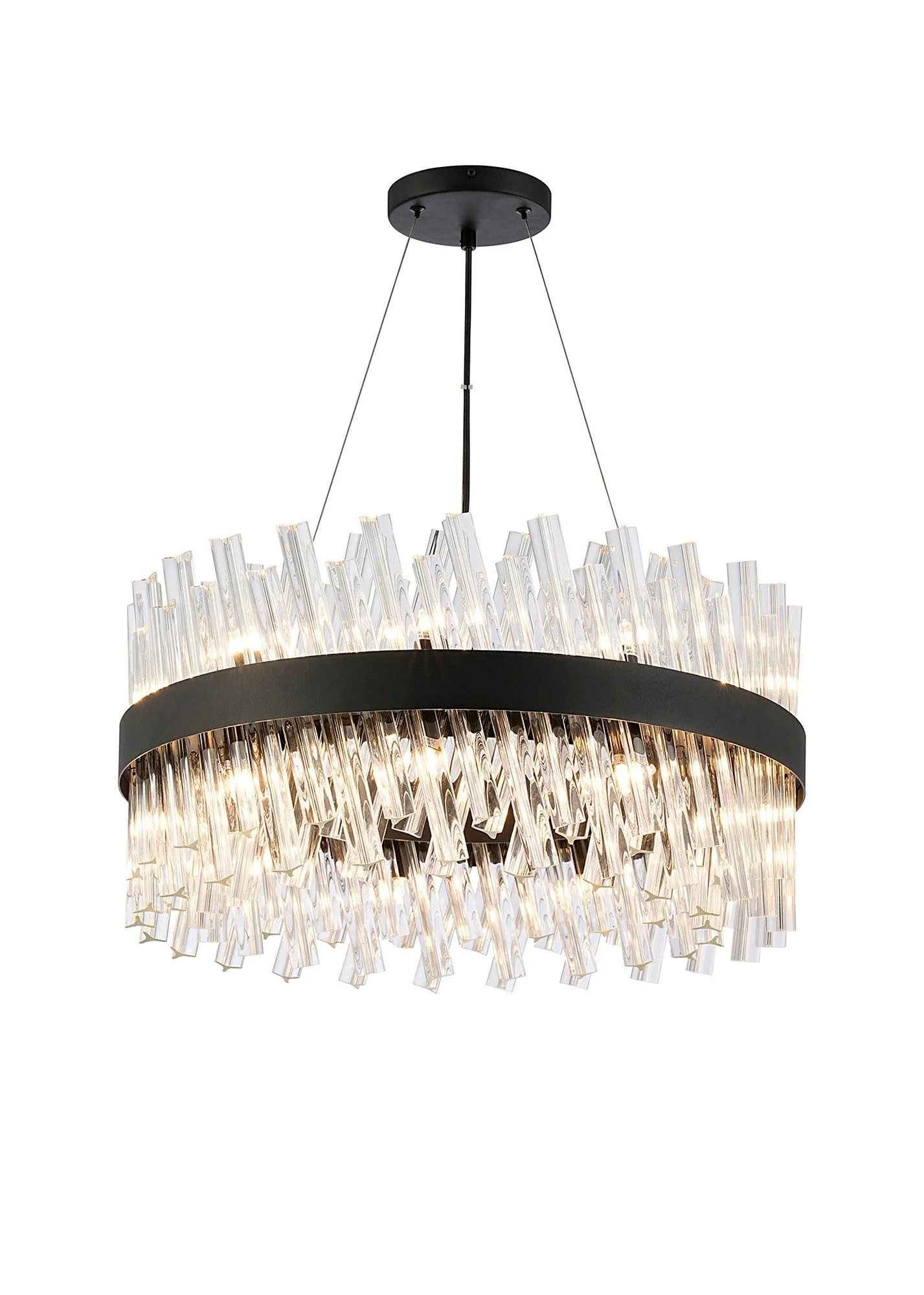 Bellina 18/32/34Lt Round Pendant, Brass/Nickel/Black - Various Finishes - Image 7