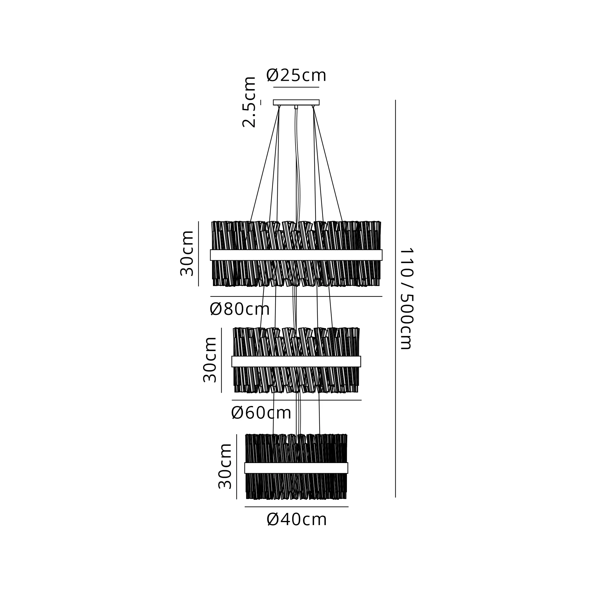 Bellina 2/3/4 Tier Chandelier - Various Sizes & Finishes - Image 87