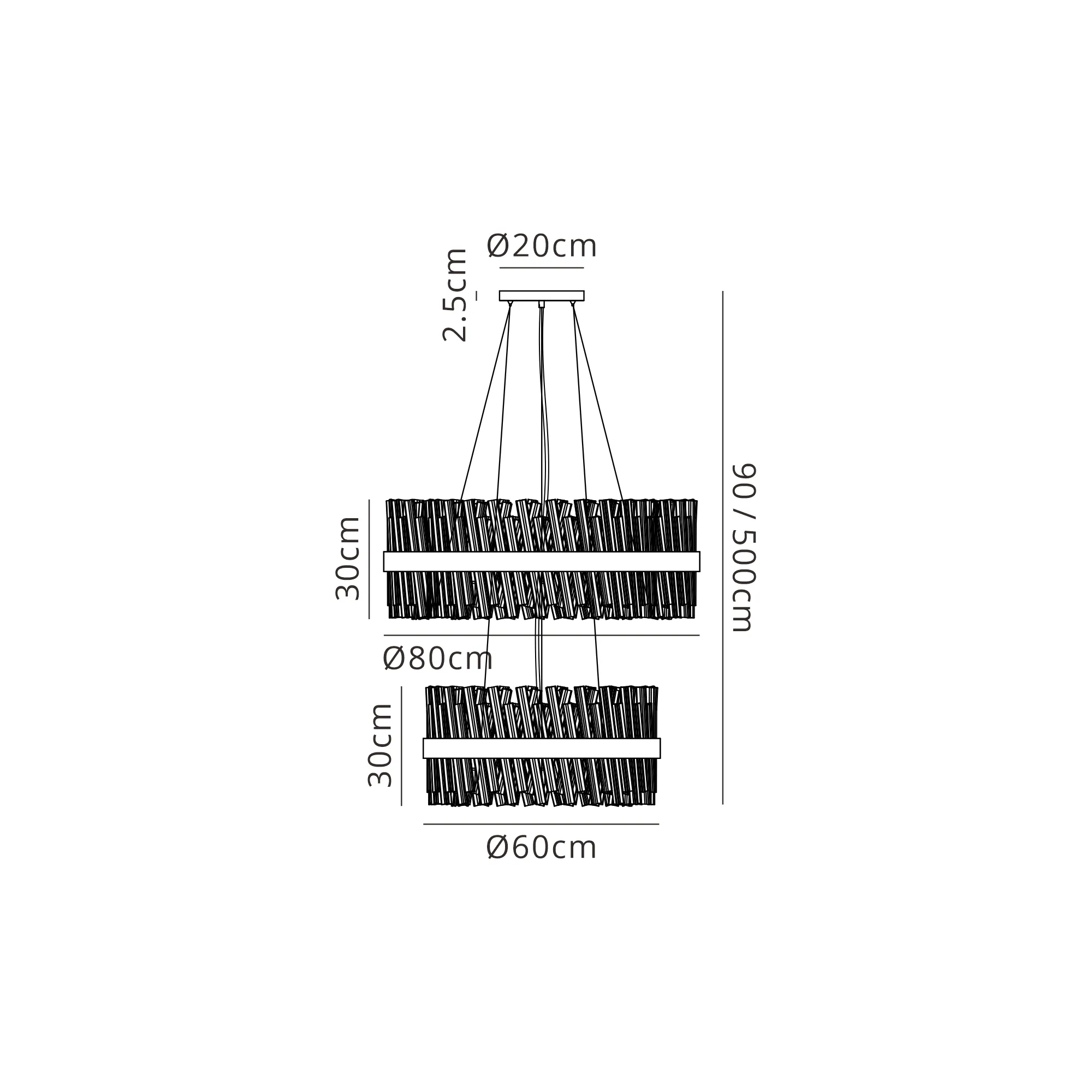Bellina 2/3/4 Tier Chandelier - Various Sizes & Finishes - Image 90