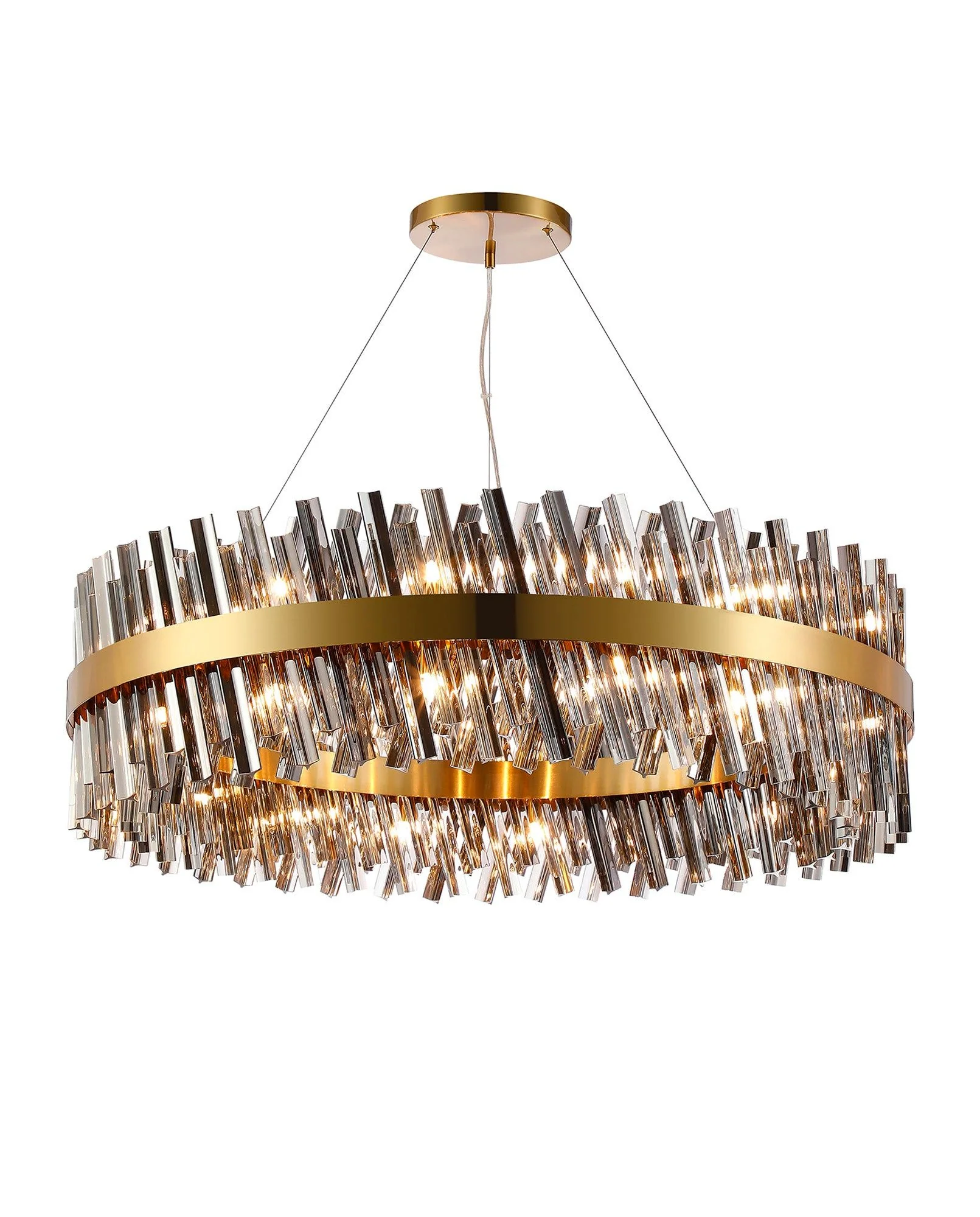 Bellina 6/10Lt Round Pendant, Brass/Nickel/Black - Various Finishes - Image 10