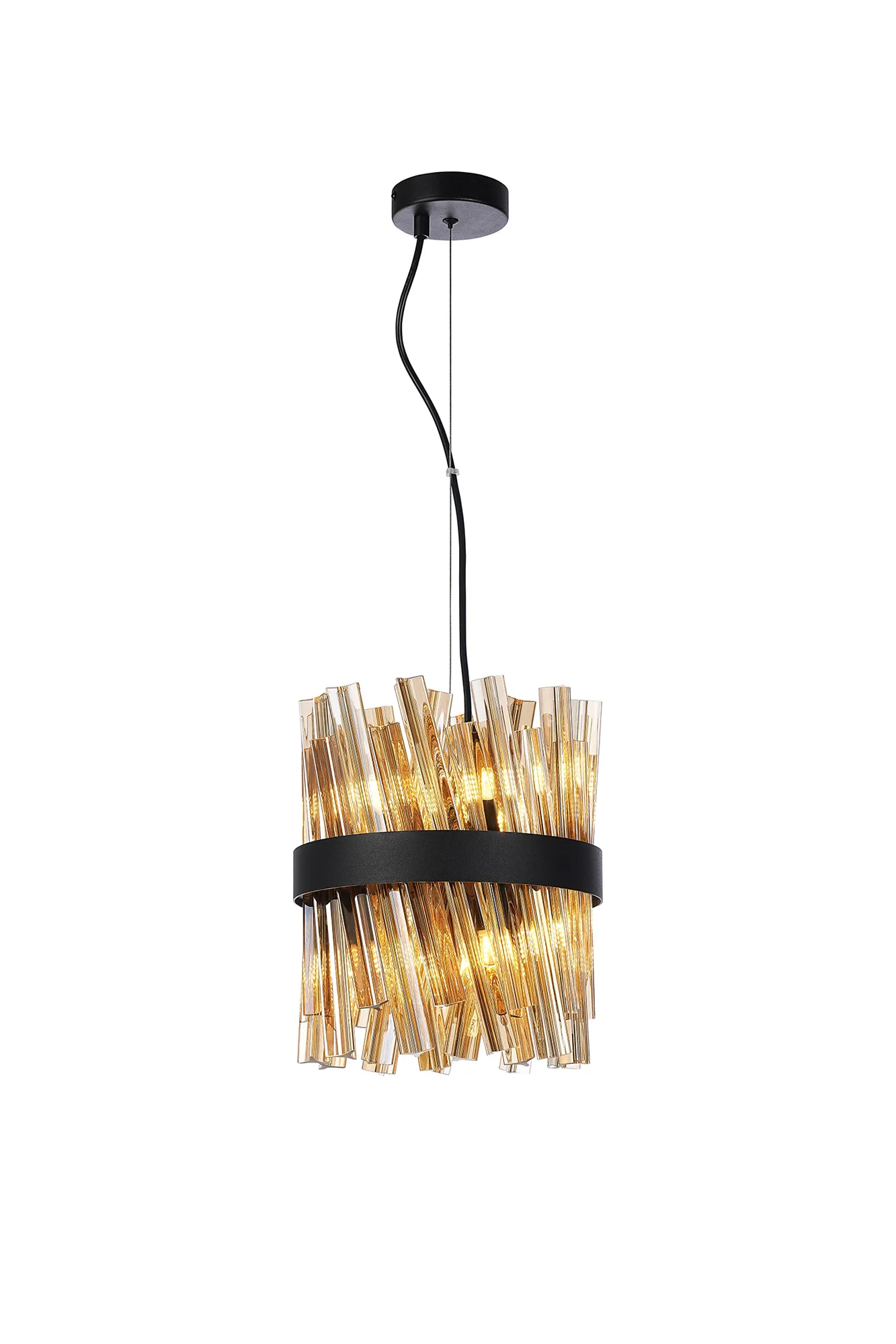 Bellina 6/10Lt Round Pendant, Brass/Nickel/Black - Various Finishes - Image 11