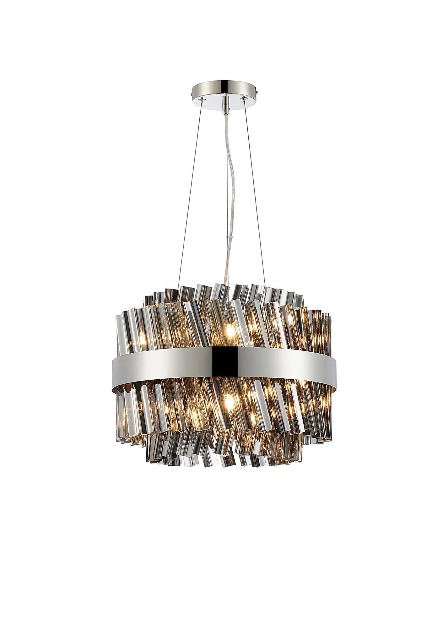Bellina 6/10Lt Round Pendant, Brass/Nickel/Black - Various Finishes - Image 40