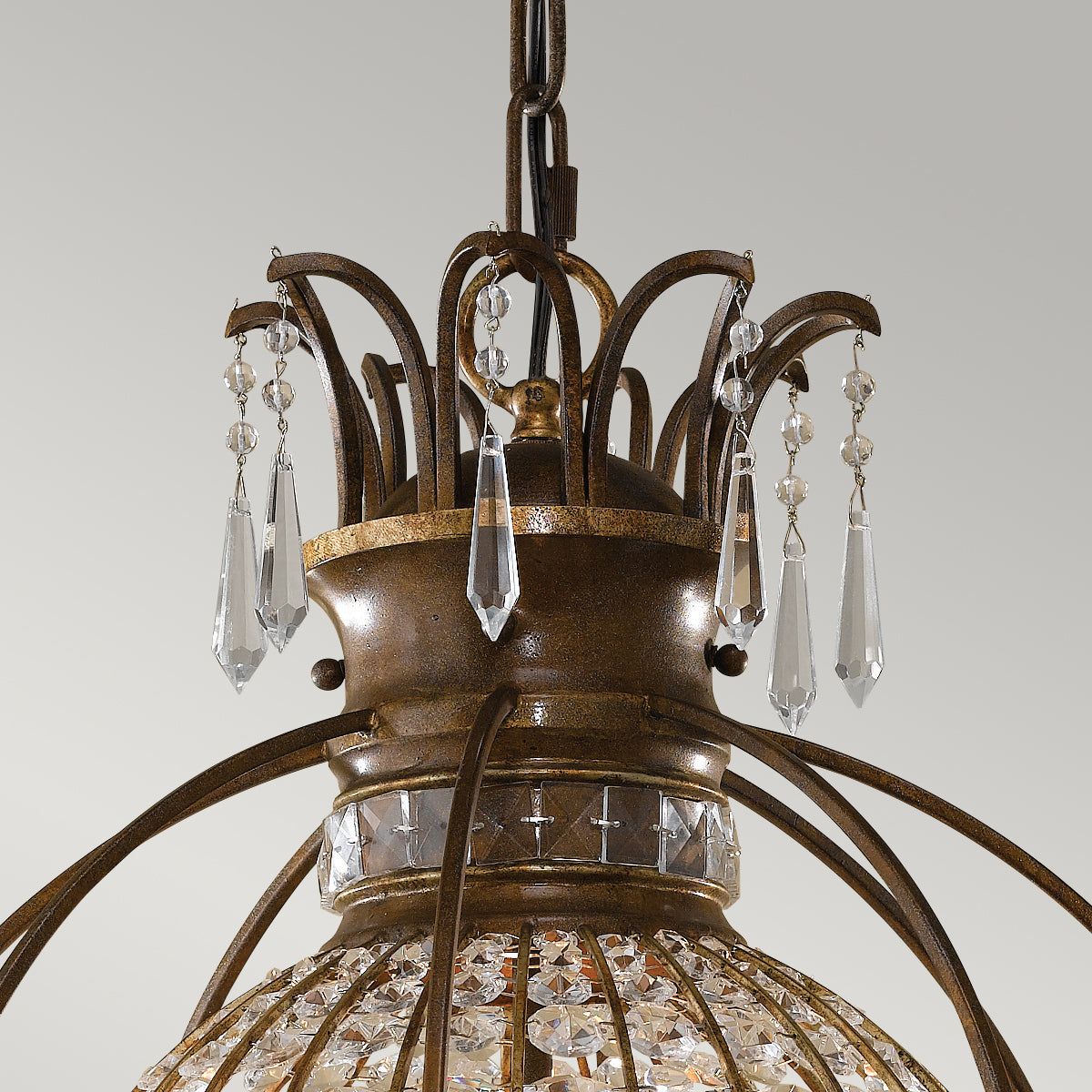 Bellini 1/3Lt Centre Ceiling Light - British Bronze Finish - Image 3