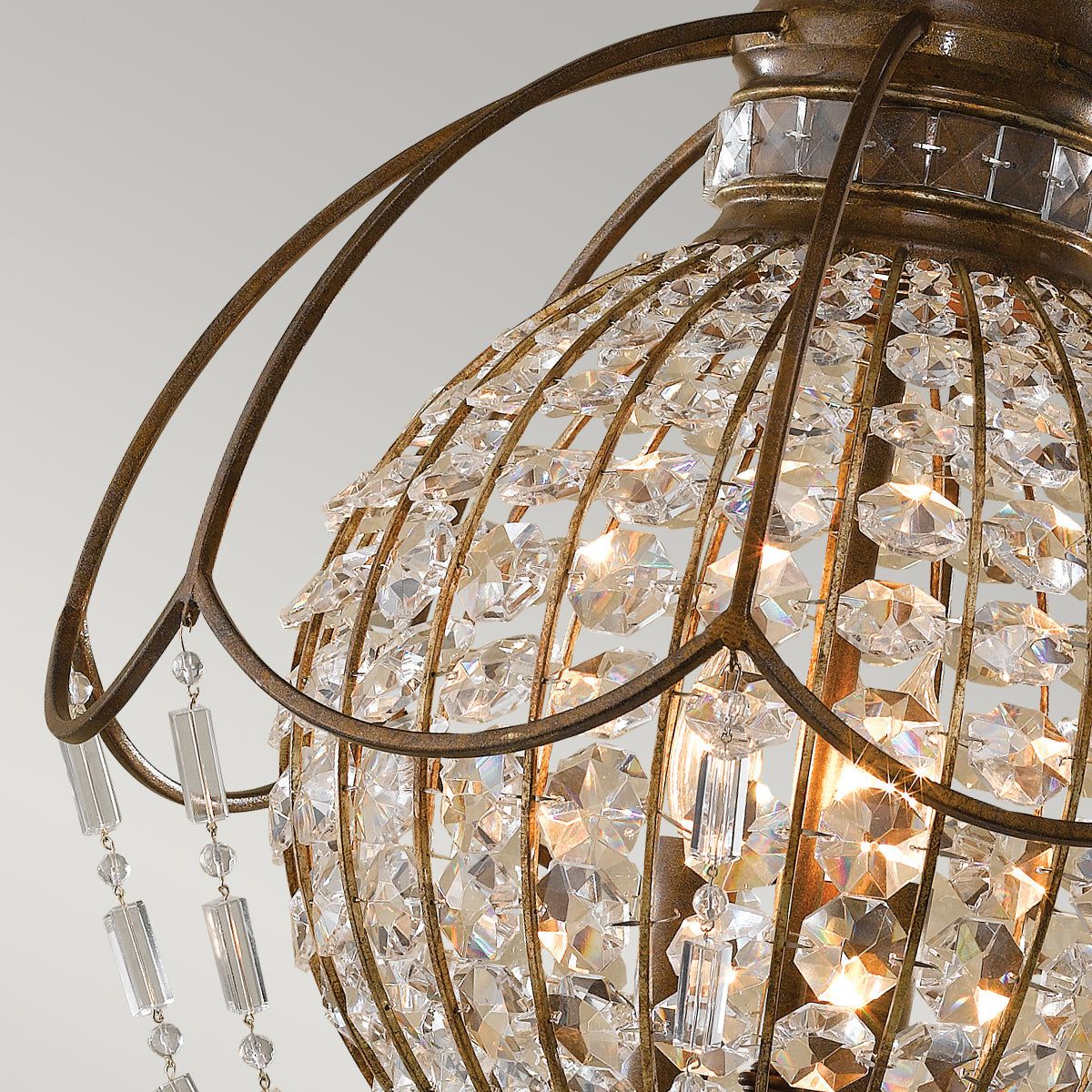 Bellini 1/3Lt Centre Ceiling Light - British Bronze Finish - Image 4