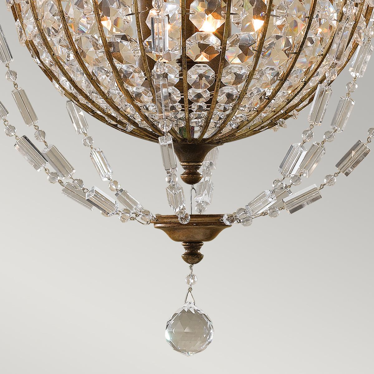 Bellini 1/3Lt Centre Ceiling Light - British Bronze Finish - Image 5