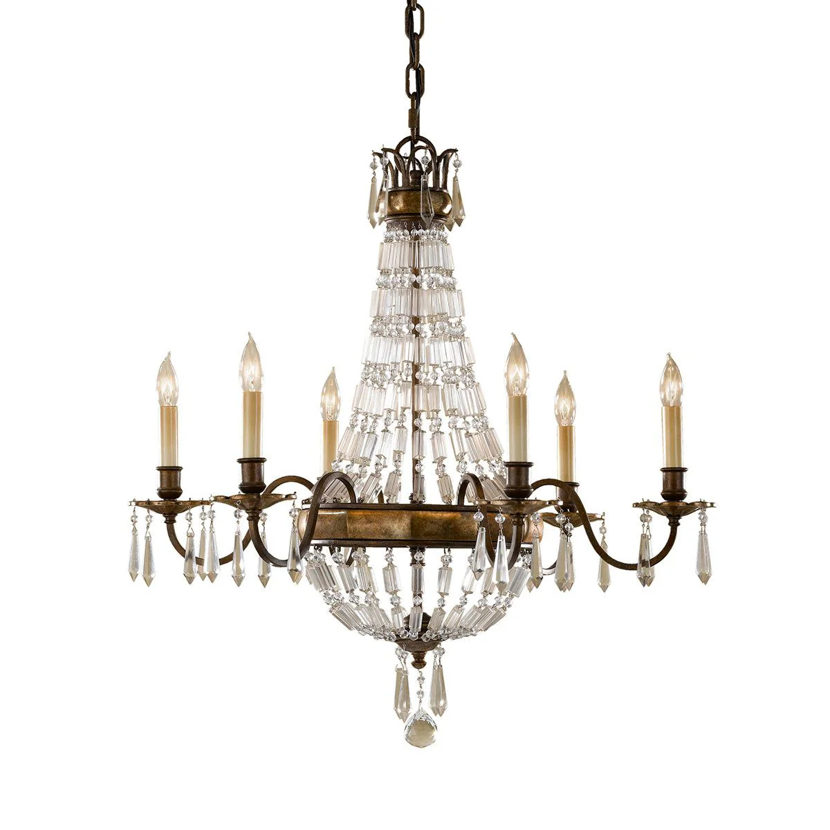 Bellini 4/6Lt Chandelier Light - British Bronze Finish - Image 2