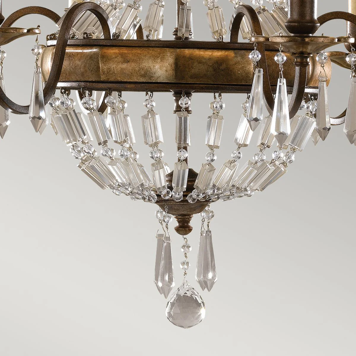 Bellini 4/6Lt Chandelier Light - British Bronze Finish - Image 5