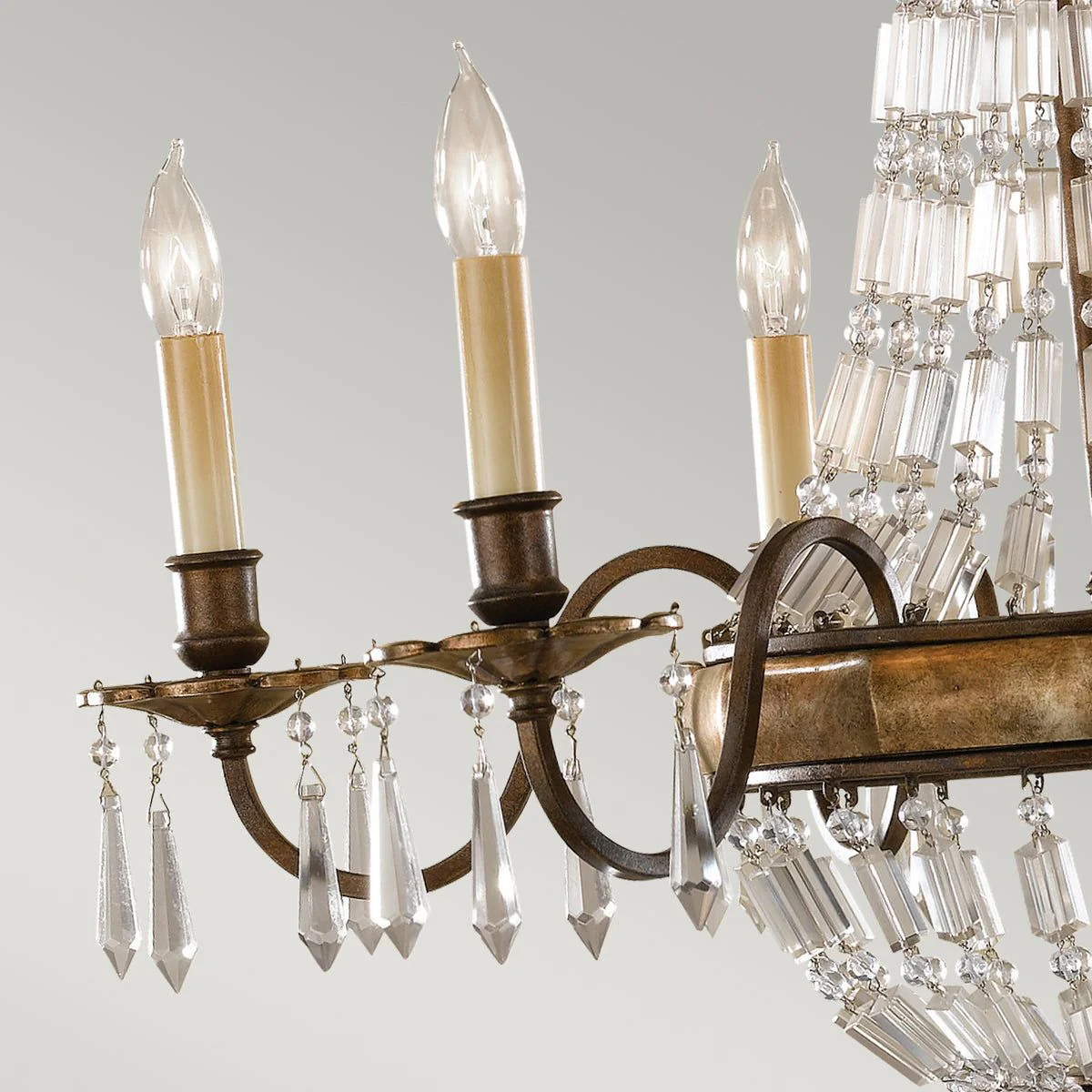 Bellini 4/6Lt Chandelier Light - British Bronze Finish - Image 7