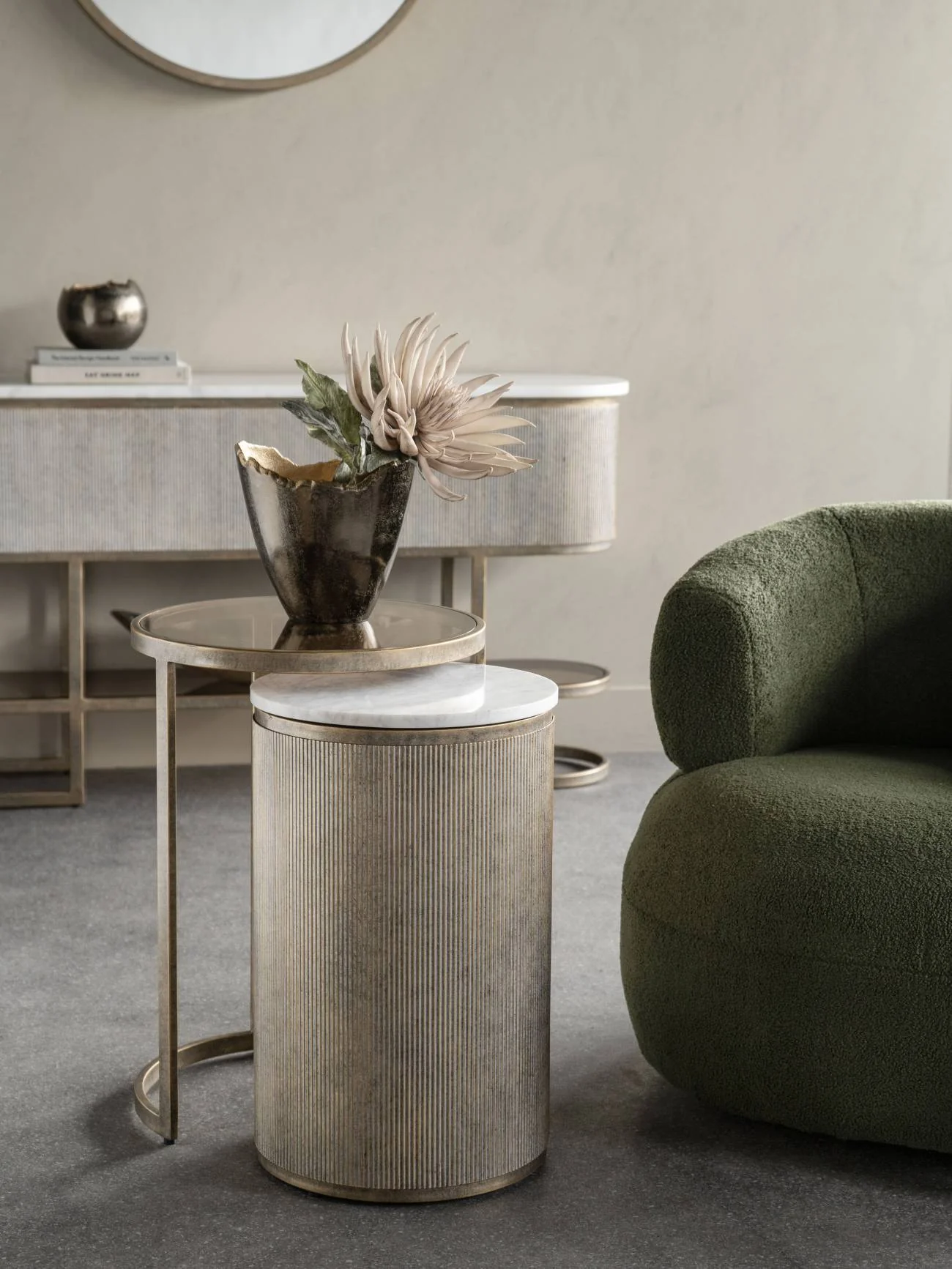 Belvedere Set of 2 Nesting Side Tables - Various Finishes - Image 6