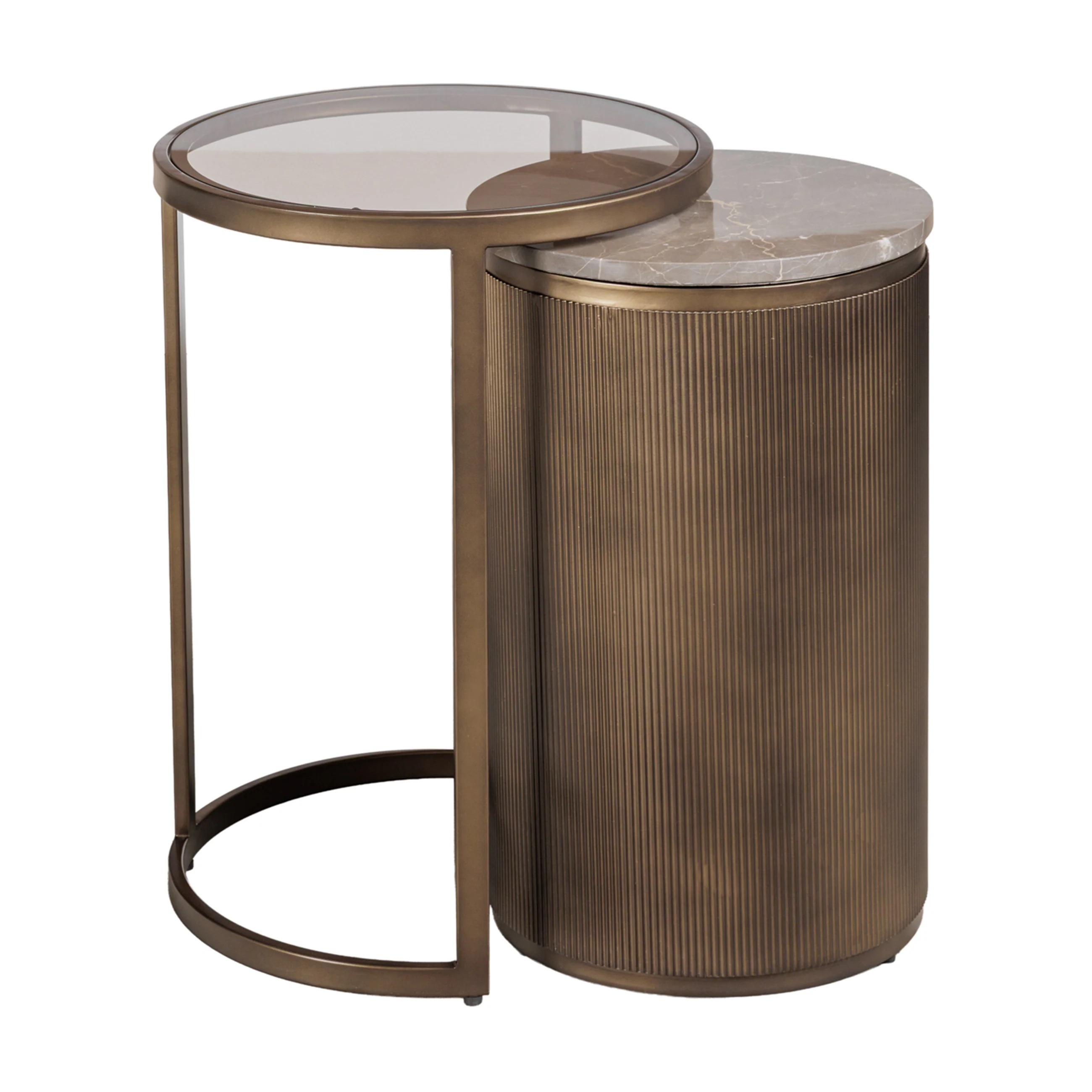 Belvedere Set of 2 Nesting Side Tables - Various Finishes - Image 8