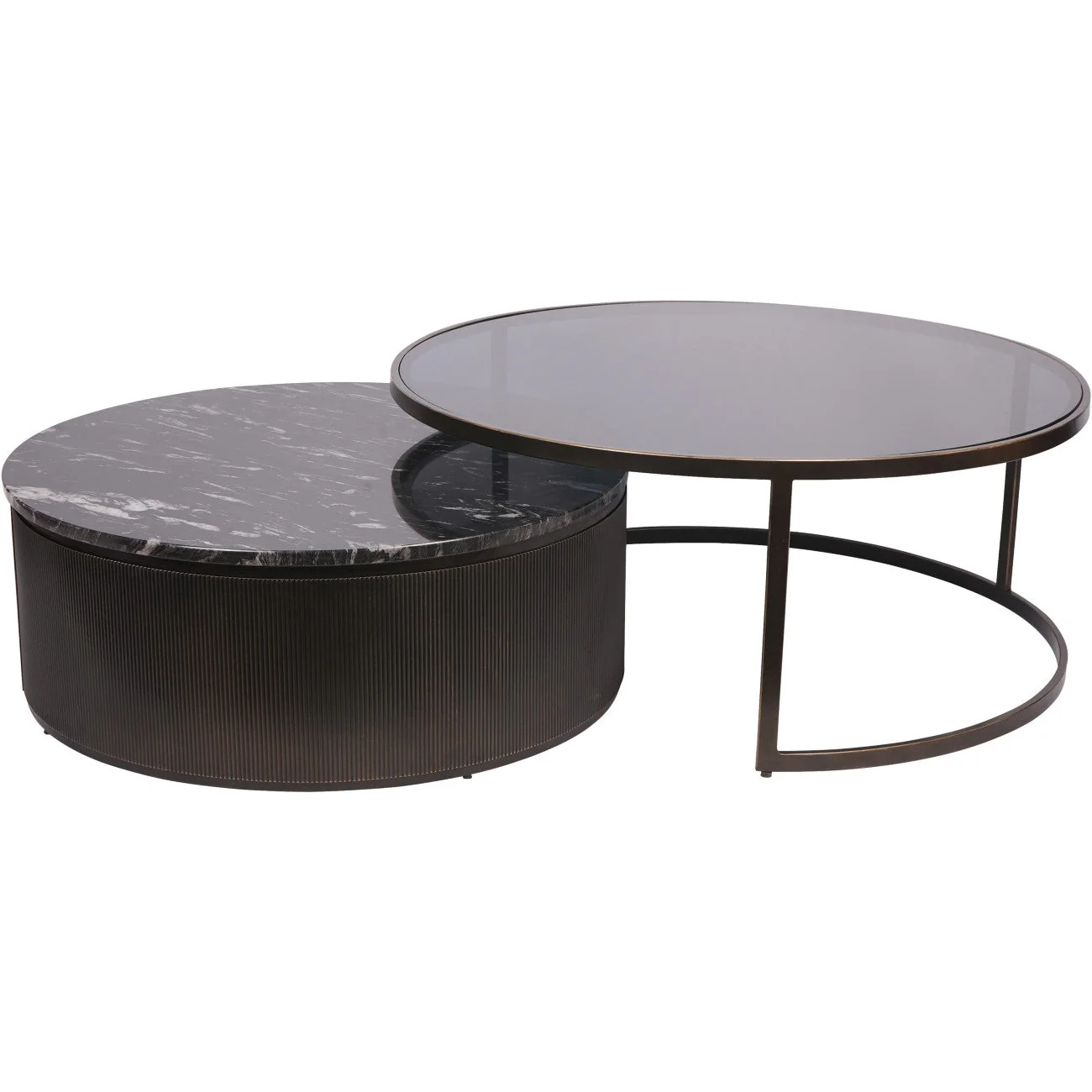 Belvedere Black Set of 2 Nesting Coffee Tables - Image 2