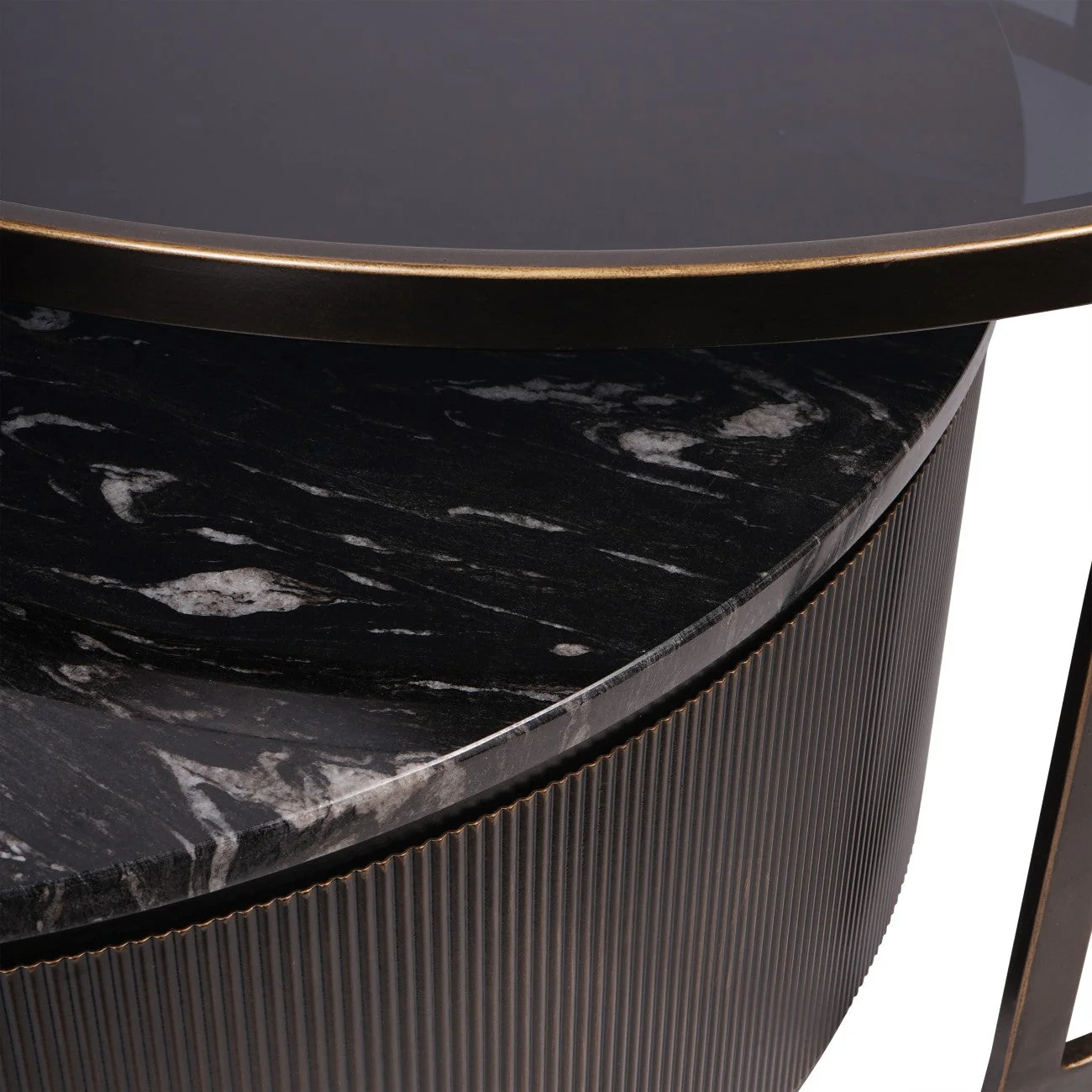 Belvedere Black Set of 2 Nesting Coffee Tables - Image 3