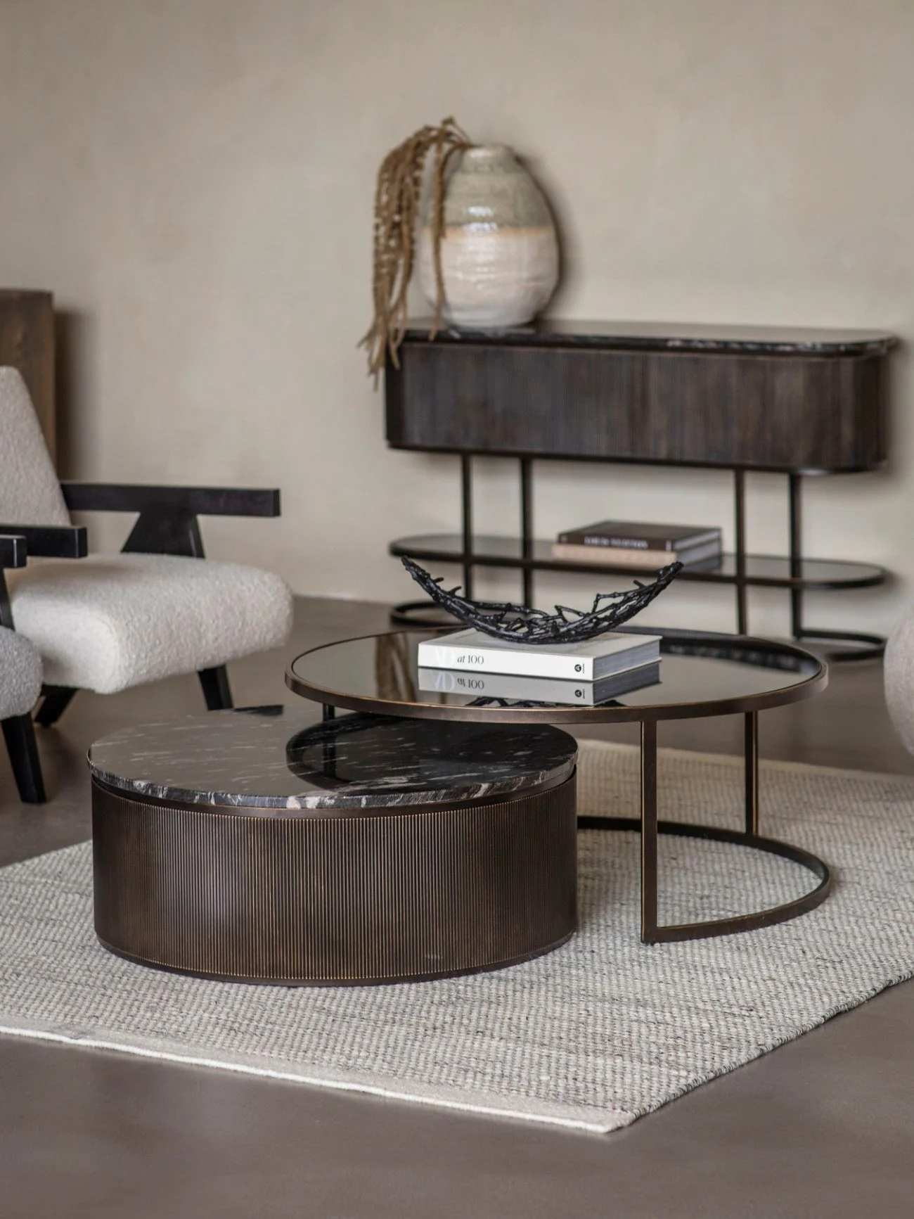 Belvedere Black Set of 2 Nesting Coffee Tables - Image 4