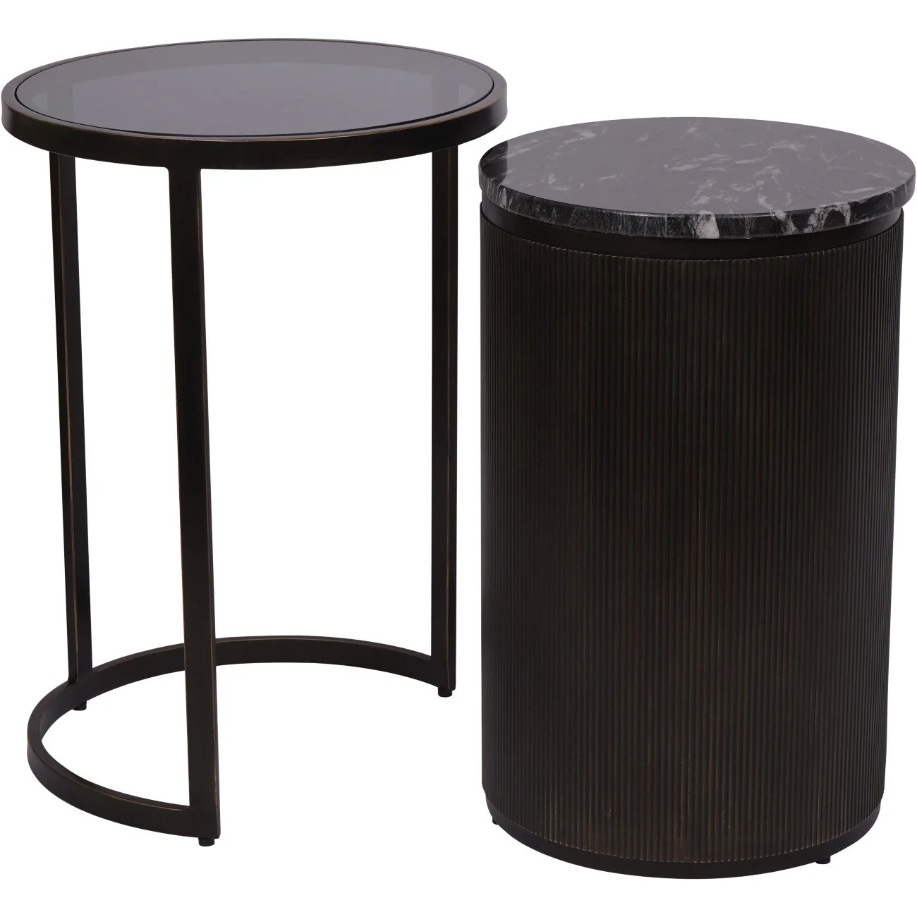 Belvedere Black Set of 2 Nesting Side Tables - Image 4