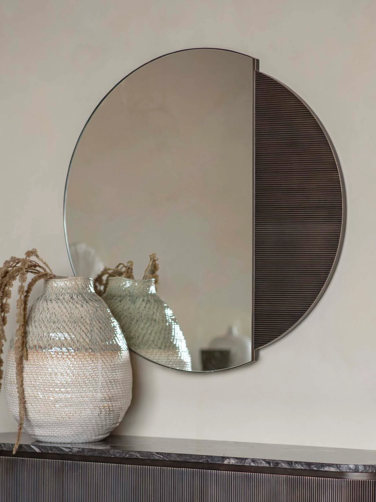 Belvedere Black Wall Mirror 90cm - Image 4