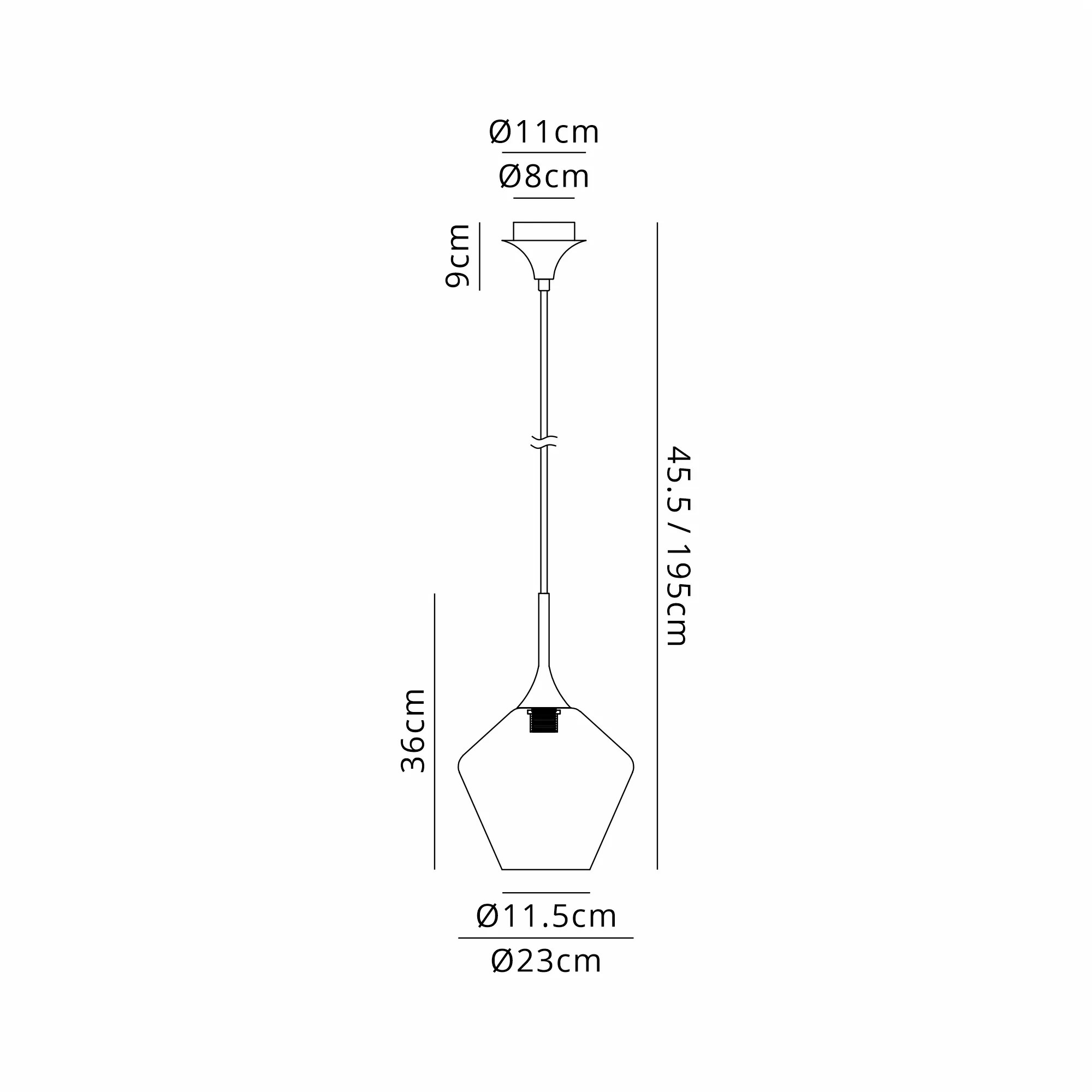 Benalla Single Pendant 1 x E27 - Image 22