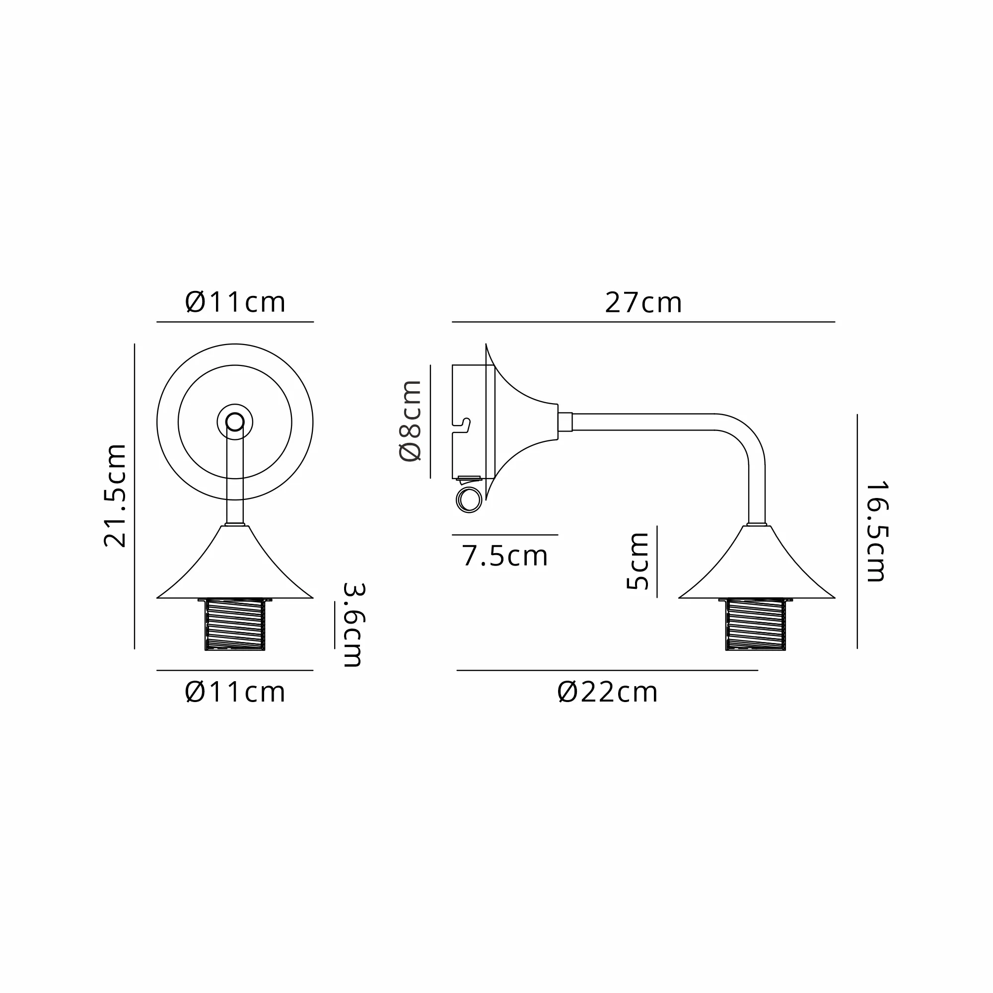 Benalla Wall Light Switched, 1 x E27 - Image 10