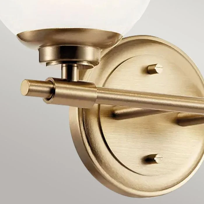 Benno 2 Lt Wall Light - Black & Champagne Bronze - Image 10