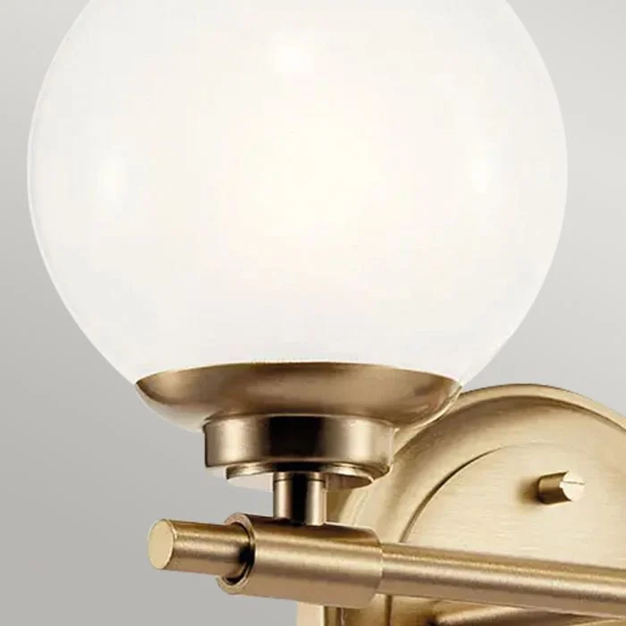 Benno 2 Lt Wall Light - Black & Champagne Bronze - Image 12