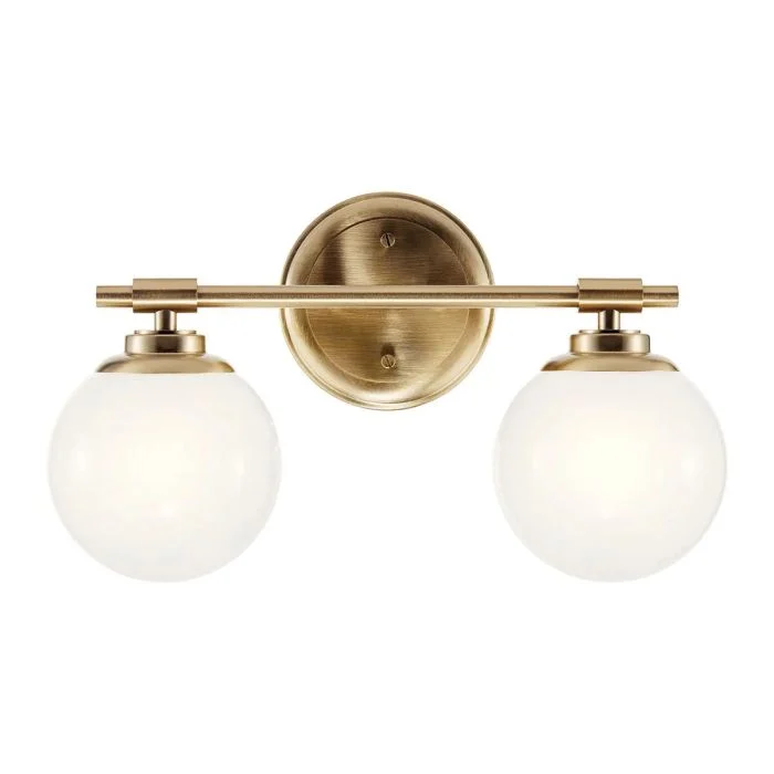 Benno 2 Lt Wall Light - Black & Champagne Bronze - Image 2