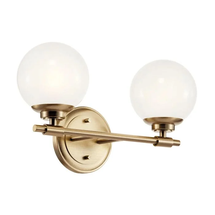 Benno 2 Lt Wall Light - Black & Champagne Bronze - Image 8