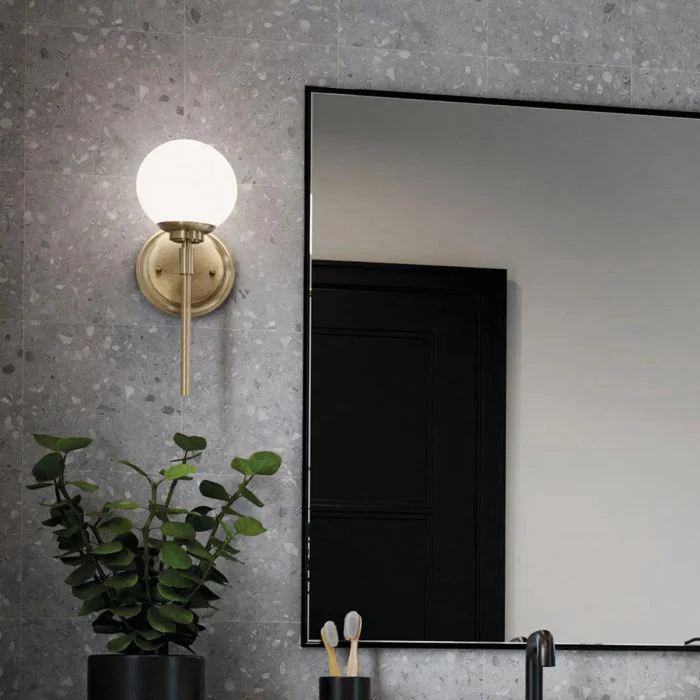Benno 2 Lt Wall Light - Black & Champagne Bronze - Image 14