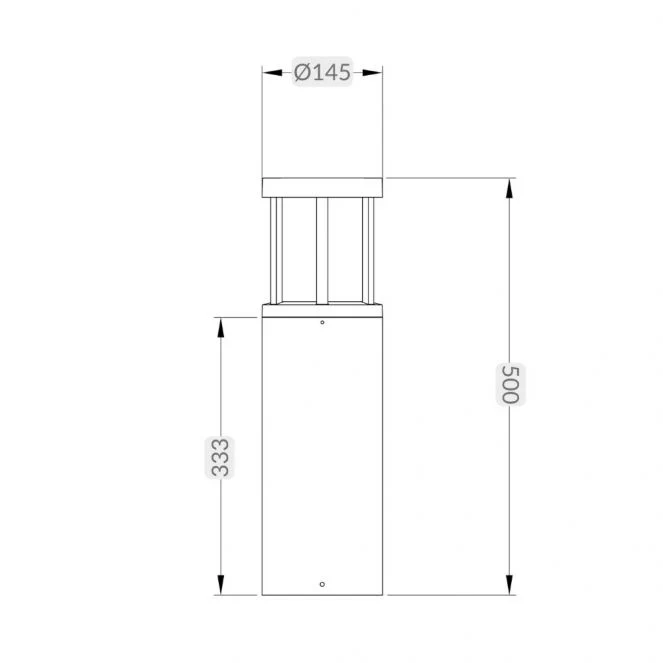 Benson IP54 Anthracite Bollard - Small and Large - Image 3