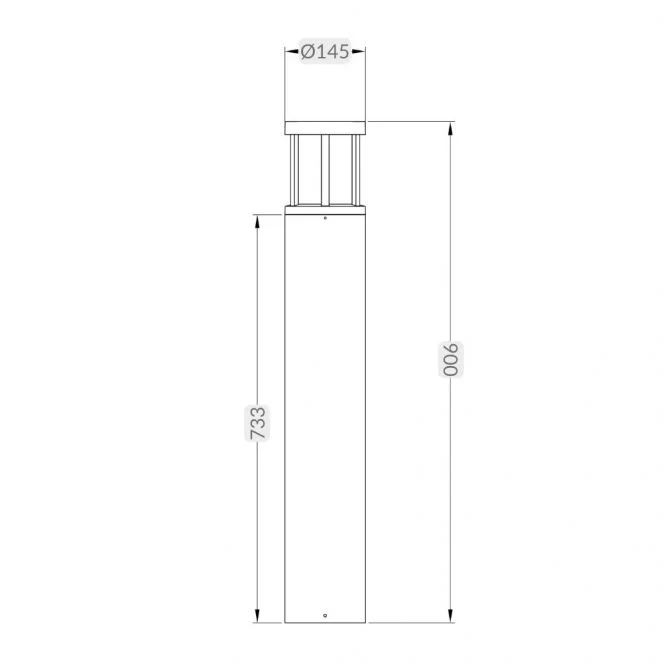 Benson IP54 Anthracite Bollard - Small and Large - Image 4