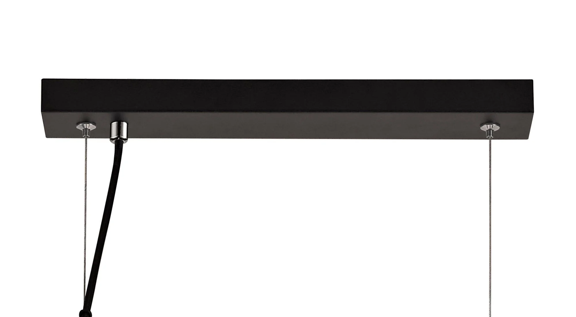 Beres Linear Pendant, 3 Light E27, Black/Clear Glass - Image 3