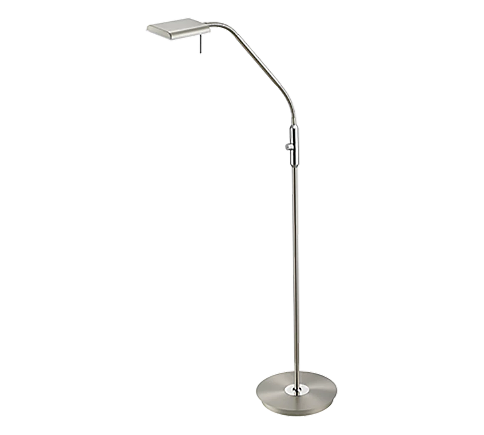 Bergamo Task/Reading LED Floor Lamp - Brass/Nickel - Image 2