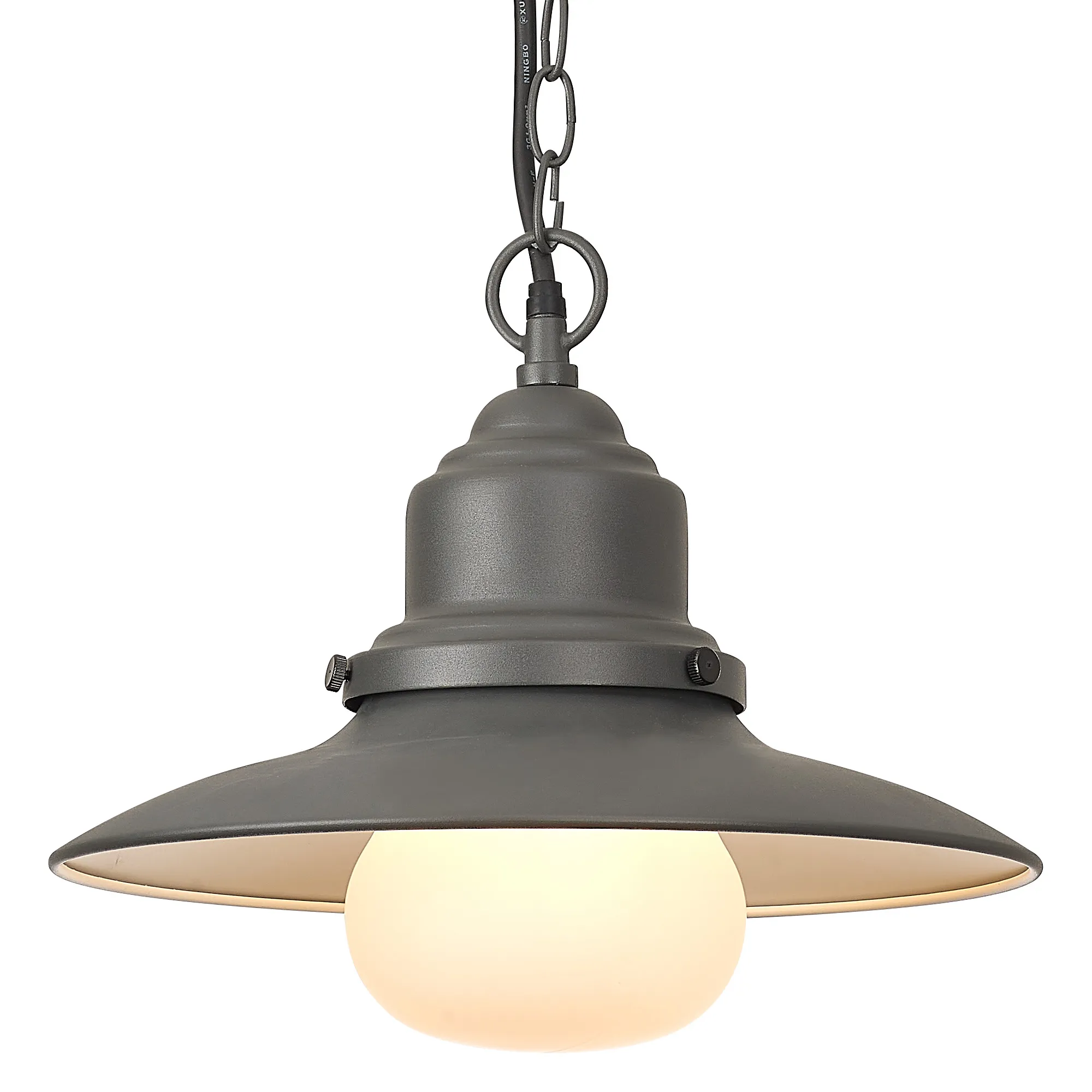 Martell 32cm Pendant E27, IP44 2yrs Warranty- Black/ Dark Grey Finishes - Image 10