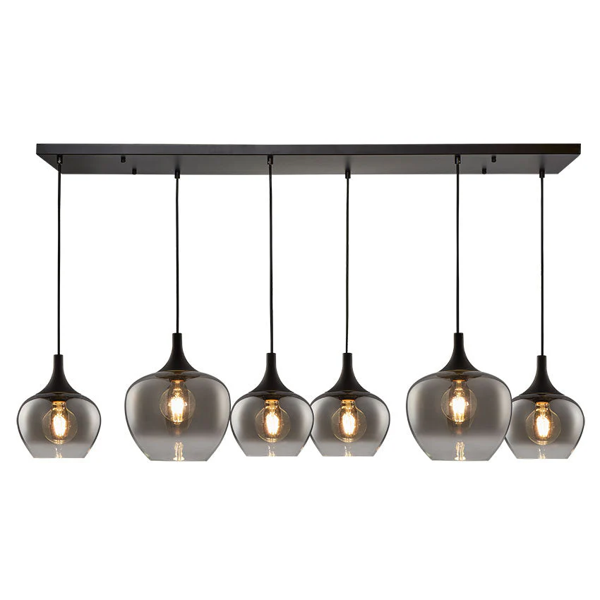 Berkley 4/6Lt Kitchen Light E27 Amber/Black - Image 3