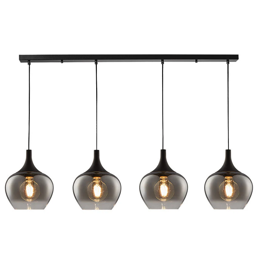 Berkley 4/6Lt Kitchen Light E27 Amber/Black - Image 4
