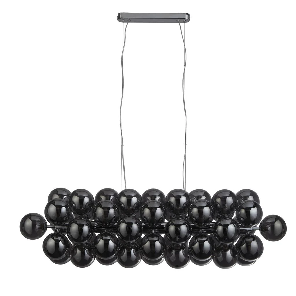 Berry 25Lt Kitchen Light  - Chrome Metal & Smoked Glass - Image 2