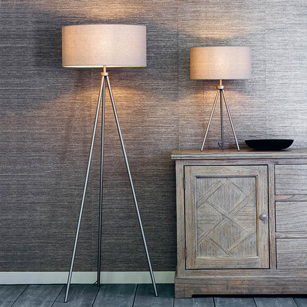 Betelgeuse Floor Lamp - Matt Nickel/Polished Chrome Finish E27 - Image 2