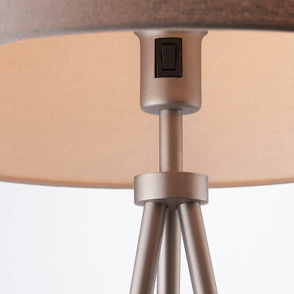 Betelgeuse Floor Lamp - Matt Nickel/Polished Chrome Finish E27 - Image 4