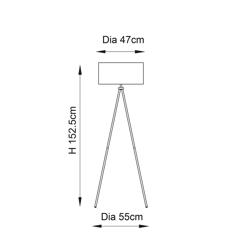 Betelgeuse Floor Lamp - Matt Nickel/Polished Chrome Finish E27 - Image 7