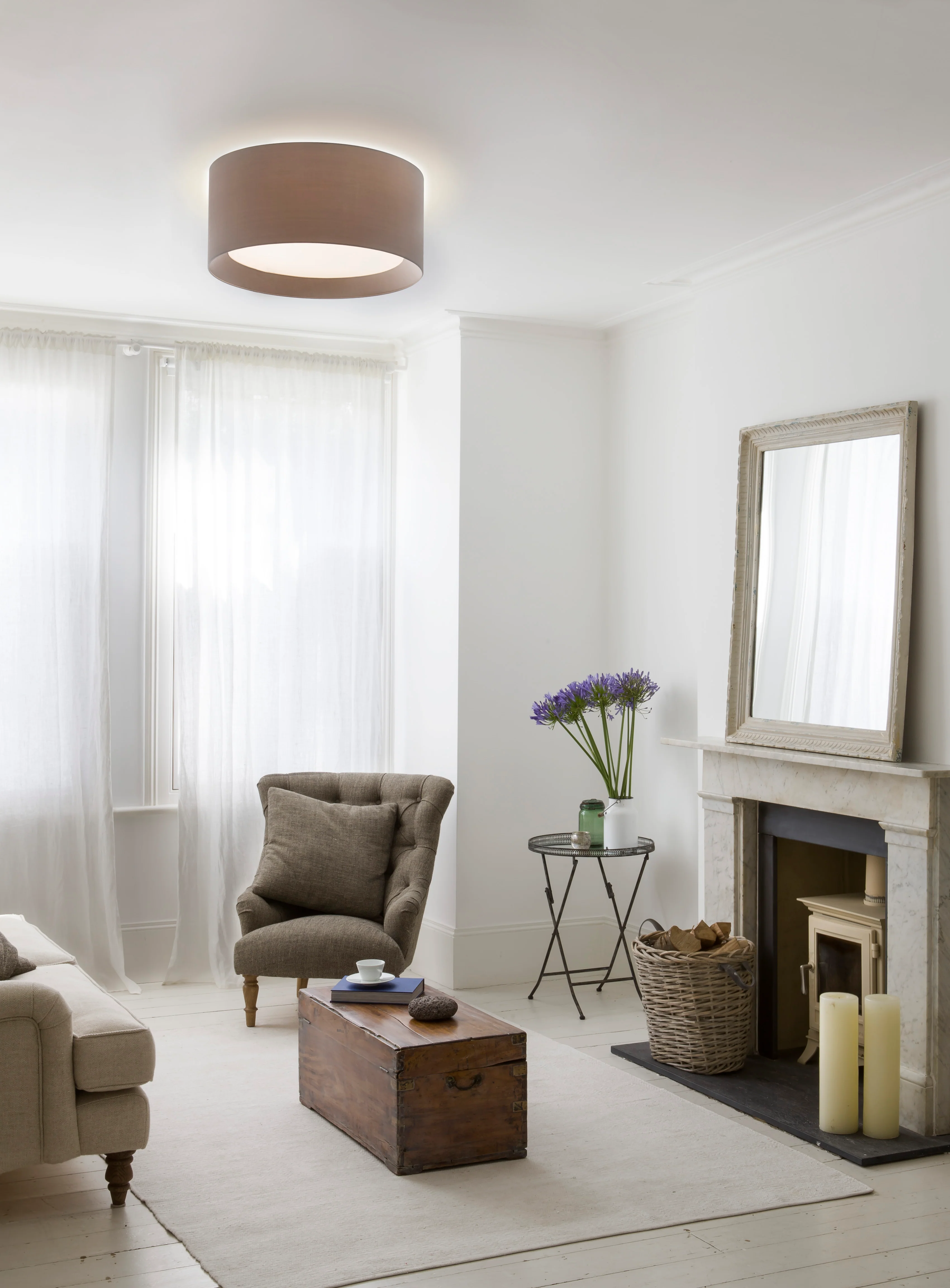 Bevel Round 450/600 Shade- Oyester/White Finish - Image 12