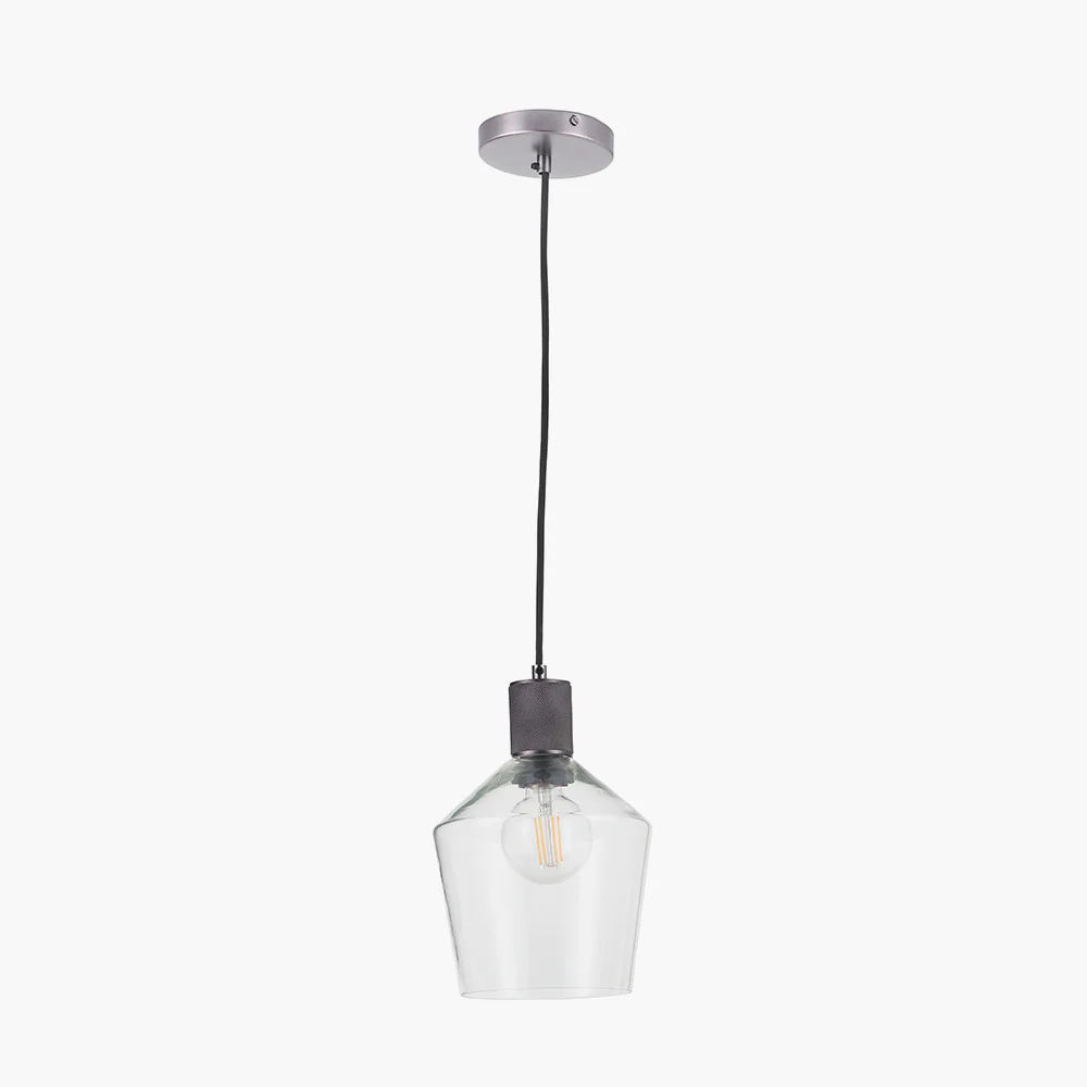 Bexley Clear Glass Pendant - Brass/Bronze - Image 2