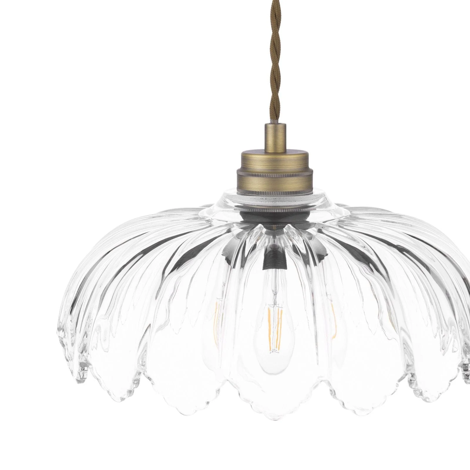 Bexwell Pendant Matt Antique Brass and Glass - Image 2