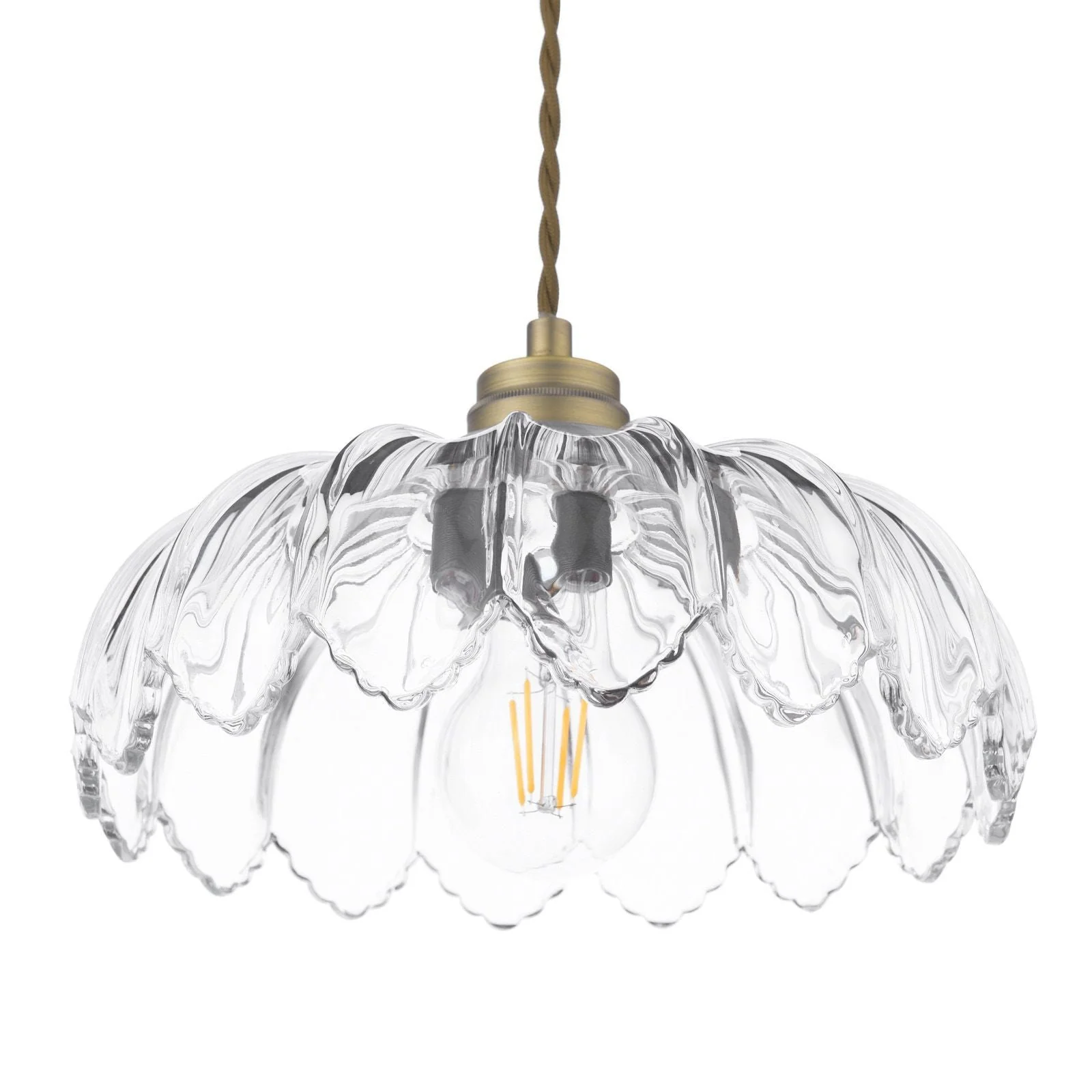 Bexwell Pendant Matt Antique Brass and Glass - Image 3