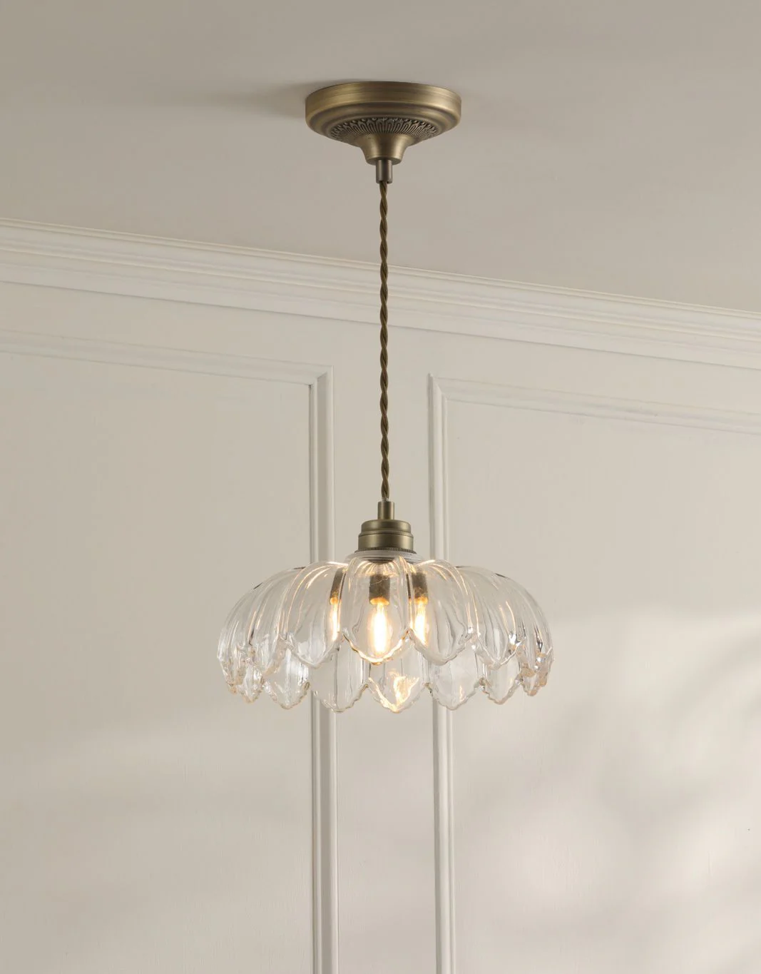 Bexwell Pendant Matt Antique Brass and Glass - Image 4