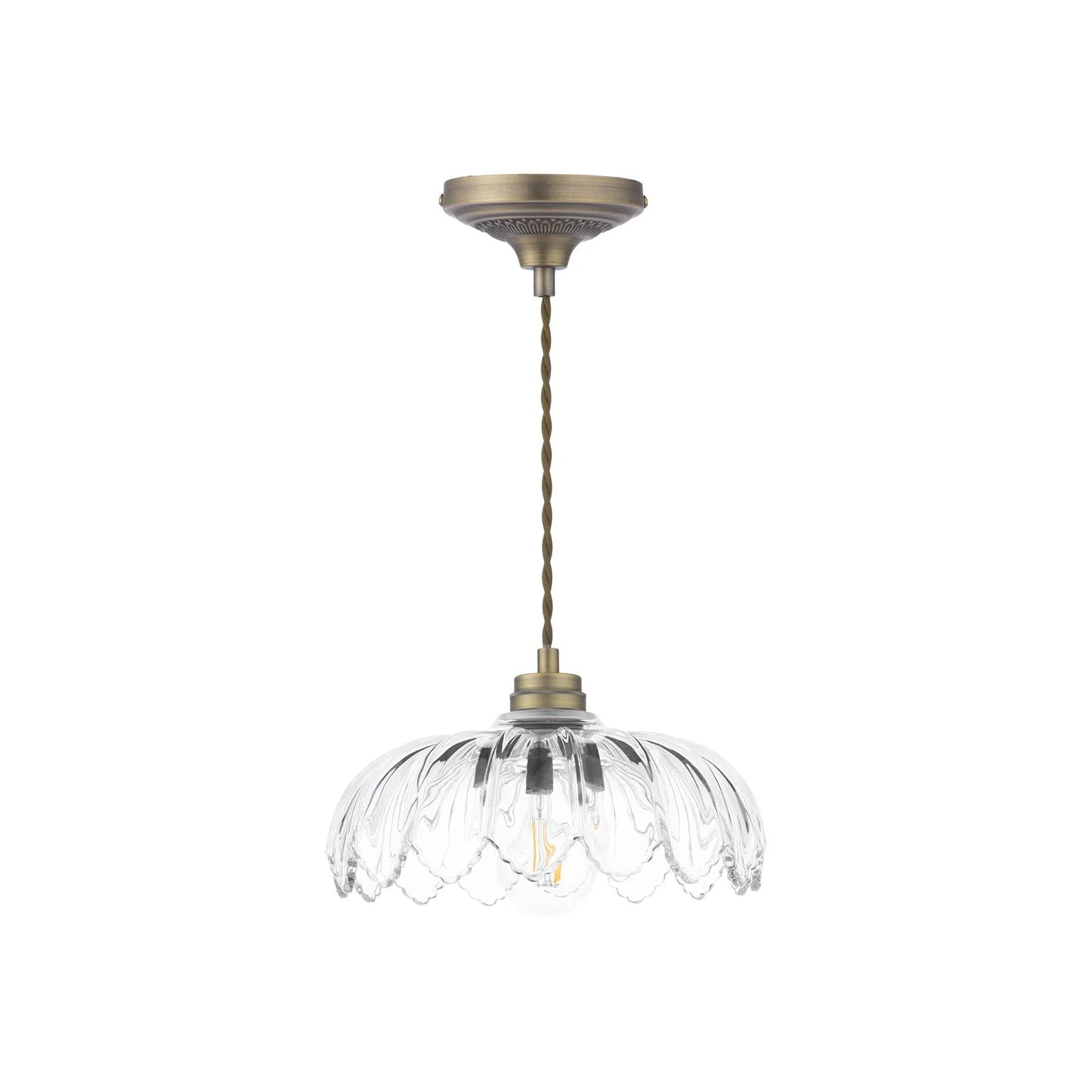 Bexwell Pendant Matt Antique Brass and Glass - Image 6