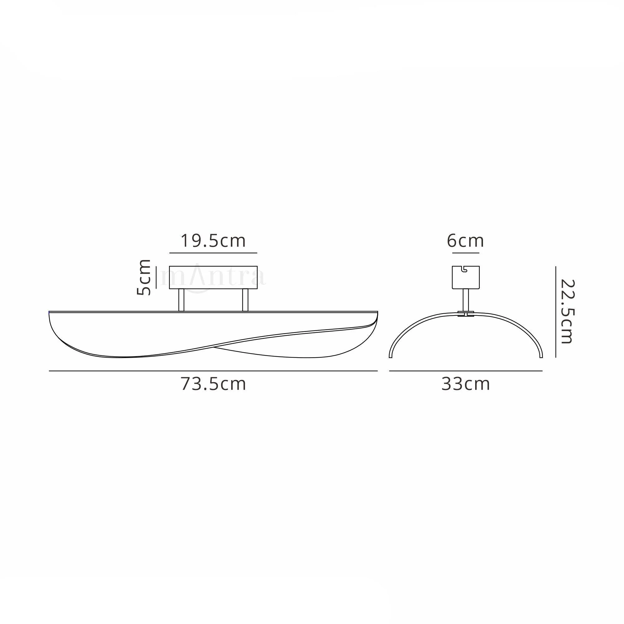 Bianca Ceiling LED Wall Light - White Finish - Image 2
